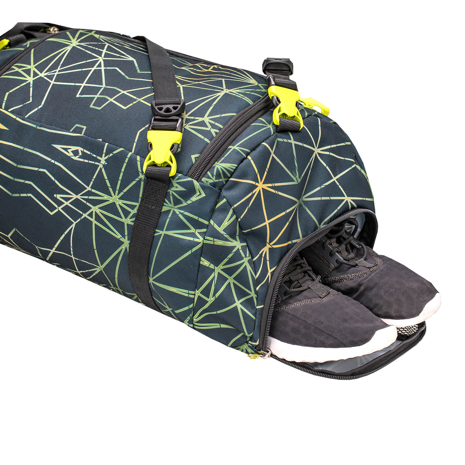 Wave Stripes Green Duffel bag