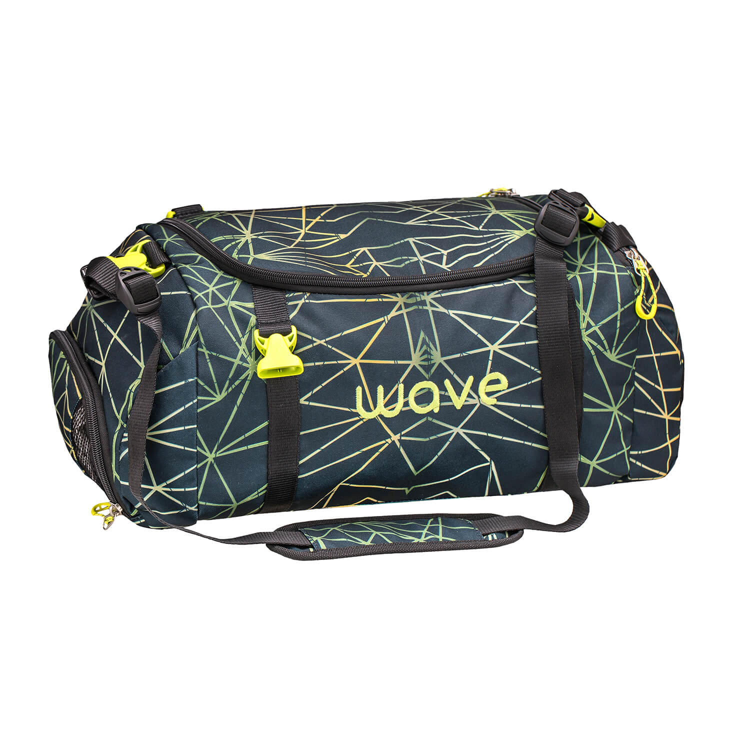 Wave Stripes Green Duffel bag