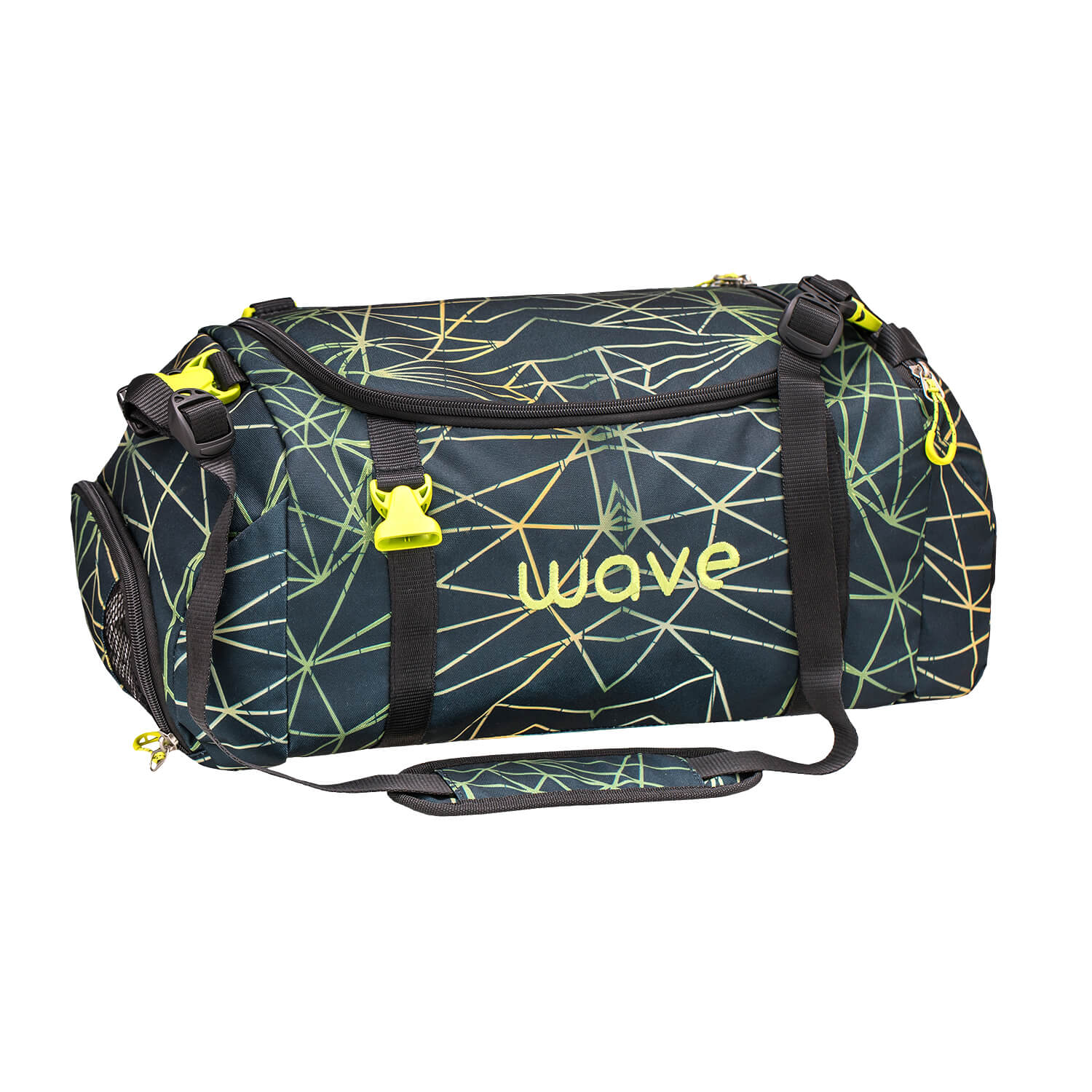 Wave Infinity Stripes Green Schulrucksack Set 3 tlg.
