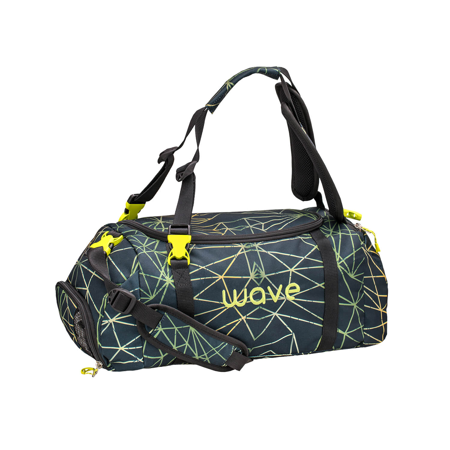 Wave Stripes Green Duffel bag