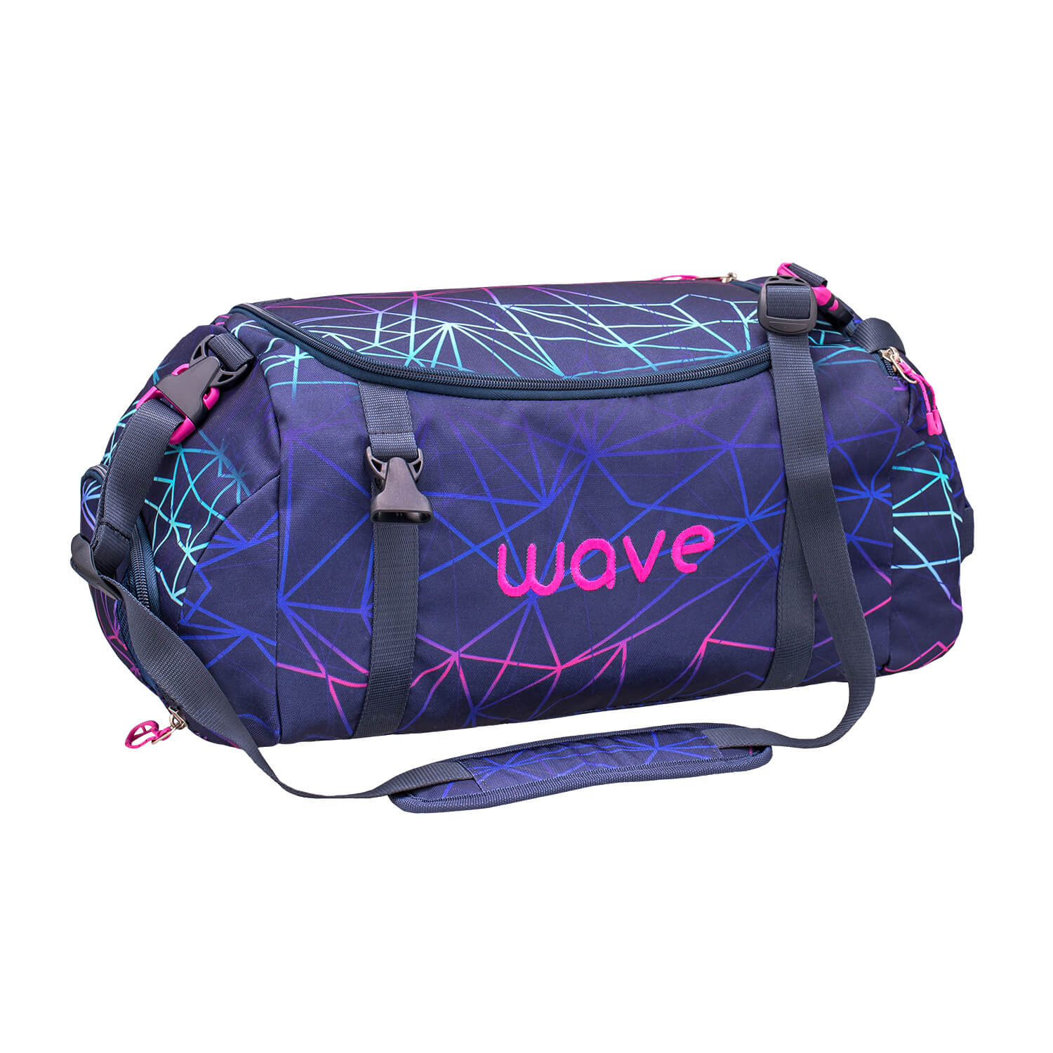 Wave Infinity Stripes Purple Schulrucksack Set 3 tlg.