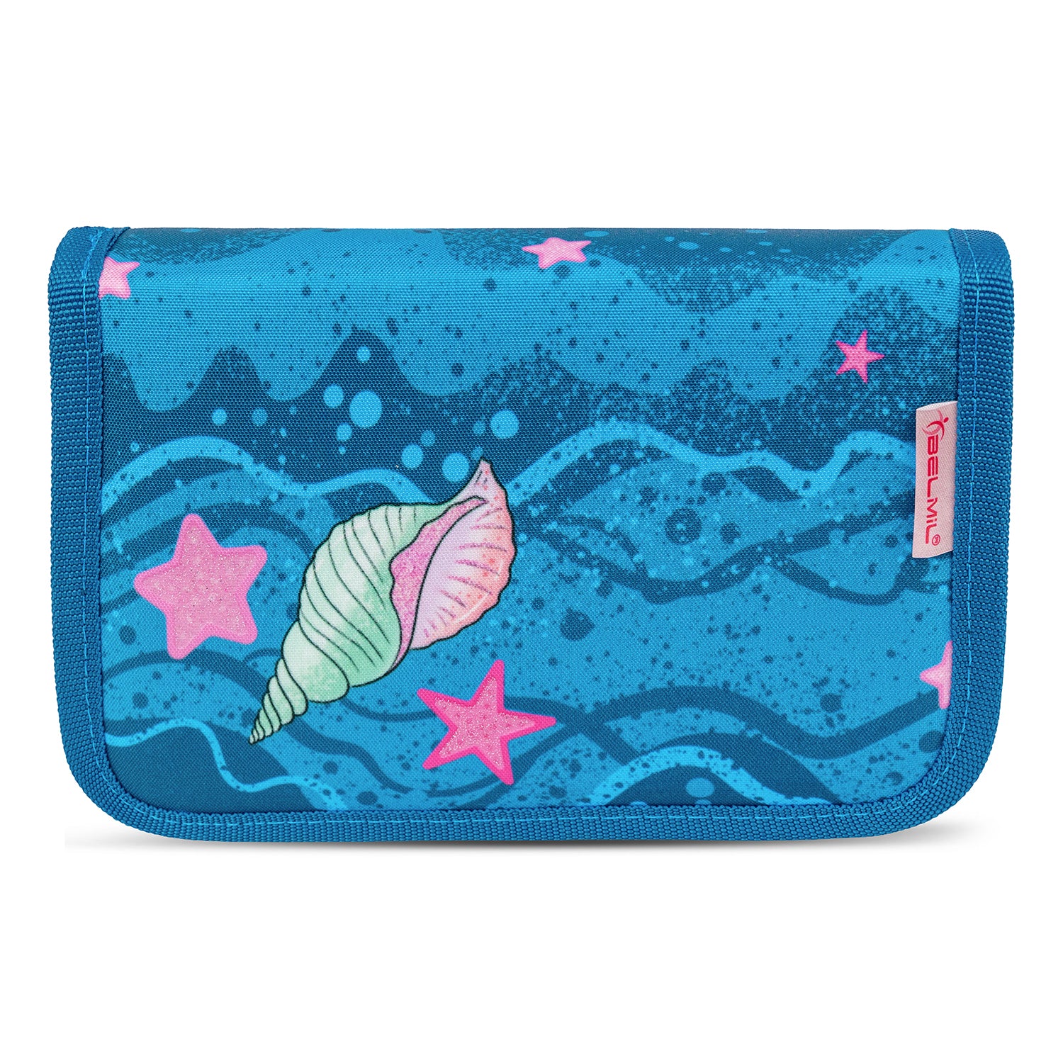 Ergonomic padded back design of the Ergonomic School Bag Set for Girls – Belmil Maxi Mermaid School Bag Set 5 pcs for comfort during use.