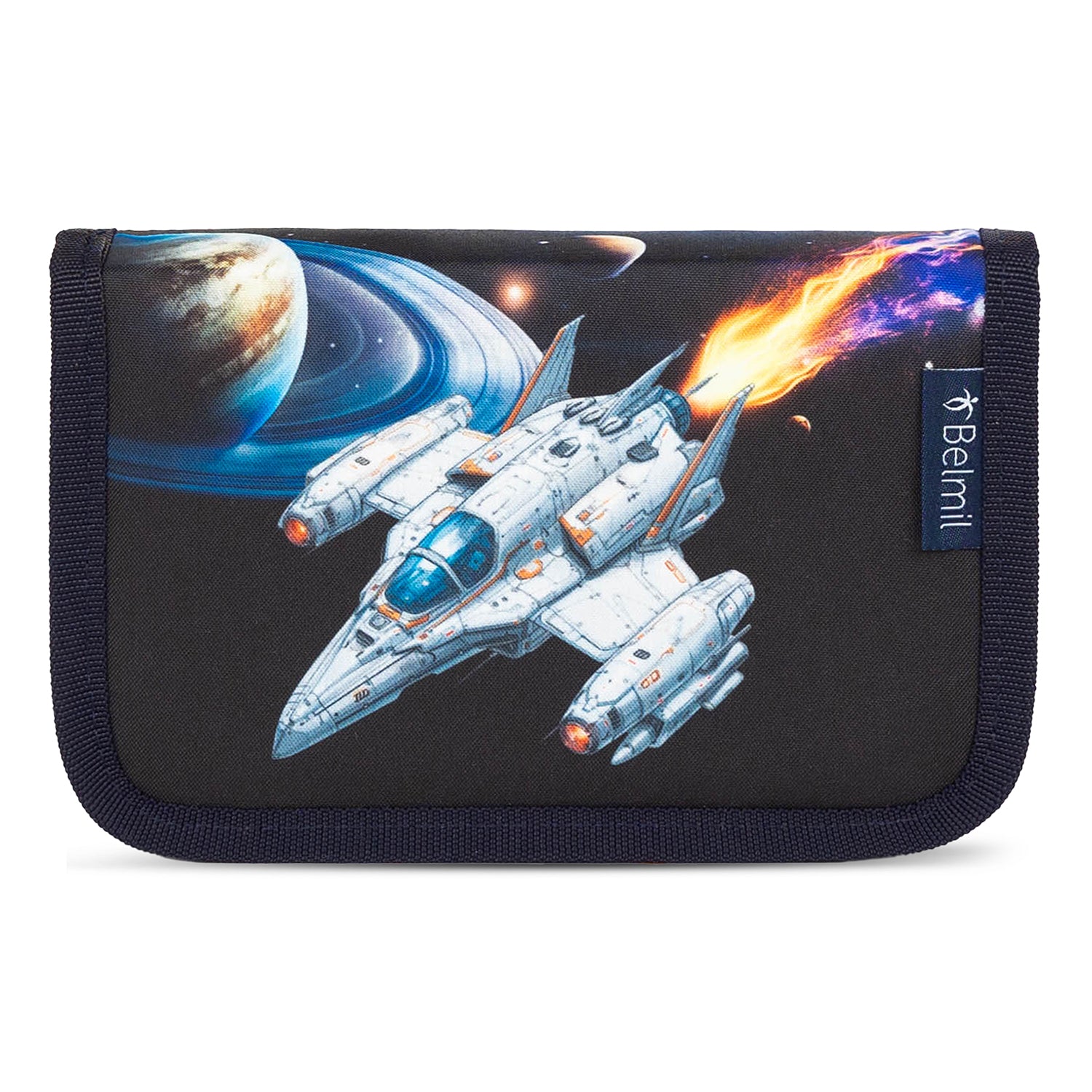 Belmil Mini-Fit Ergonomic School Bag Set “Tractron” with fun space-themed design aimed at inspiring children's imagination and love for exploration.