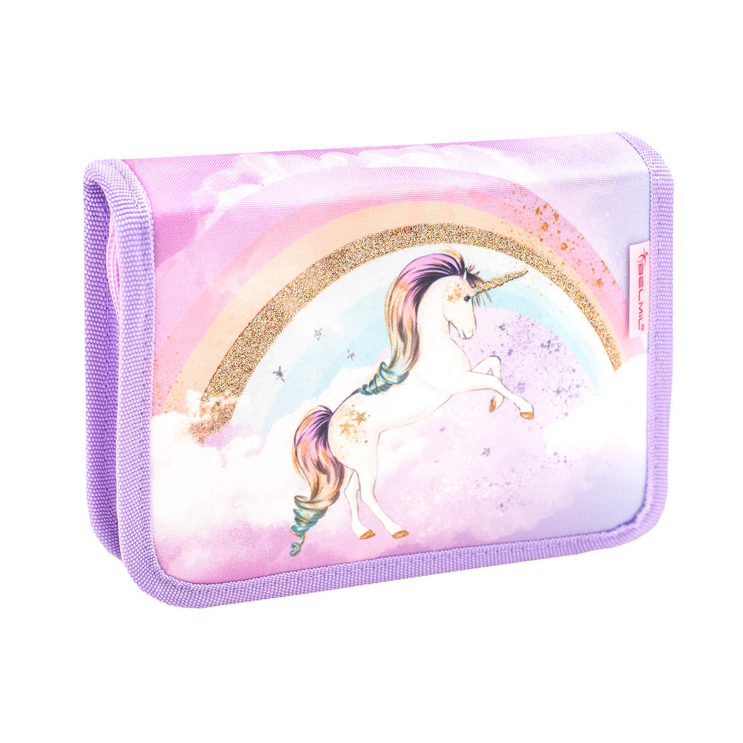 Customize Me Rainbow Unicorn Schulranzen Set 4 tlg.