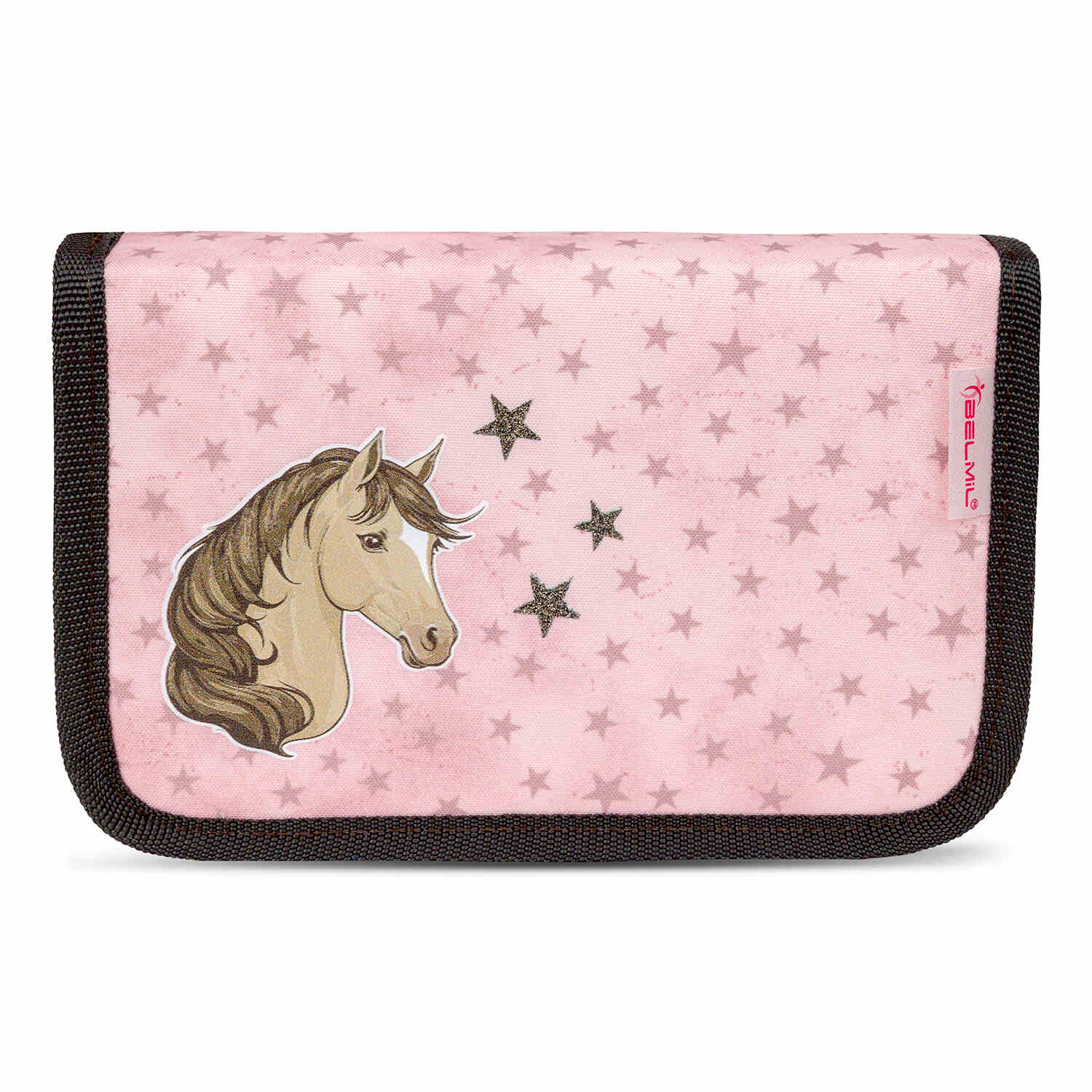 Interiors of the Ergonomic School Bag Set for Girls – Belmil Mini-Fit Star Horses (4 pcs) showcasing spacious compartments.