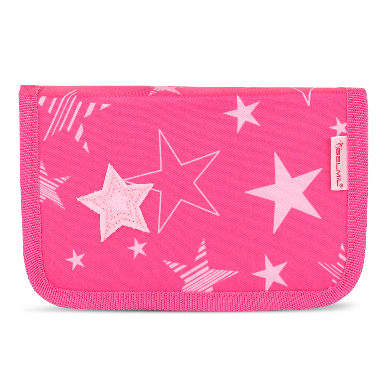 Detailed look at the adjustable straps and chest strap of the Ergonomic School Bag Set for Girls – Belmil Compact Starry Magic (5 pcs).