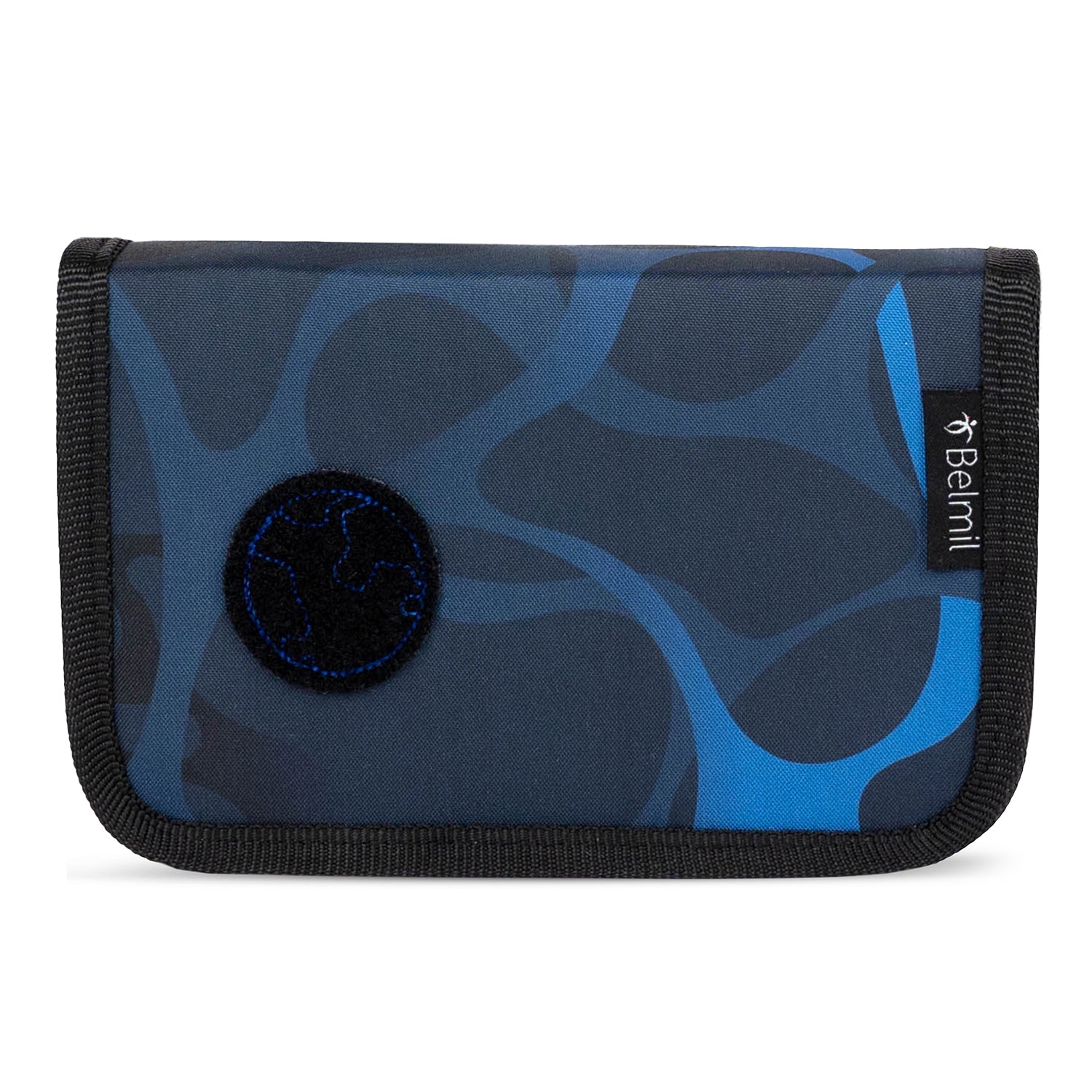 Belmil Maxi "Wave Storm" School Bag Set showcasing the ocean-themed design with deep blues and wave patterns.