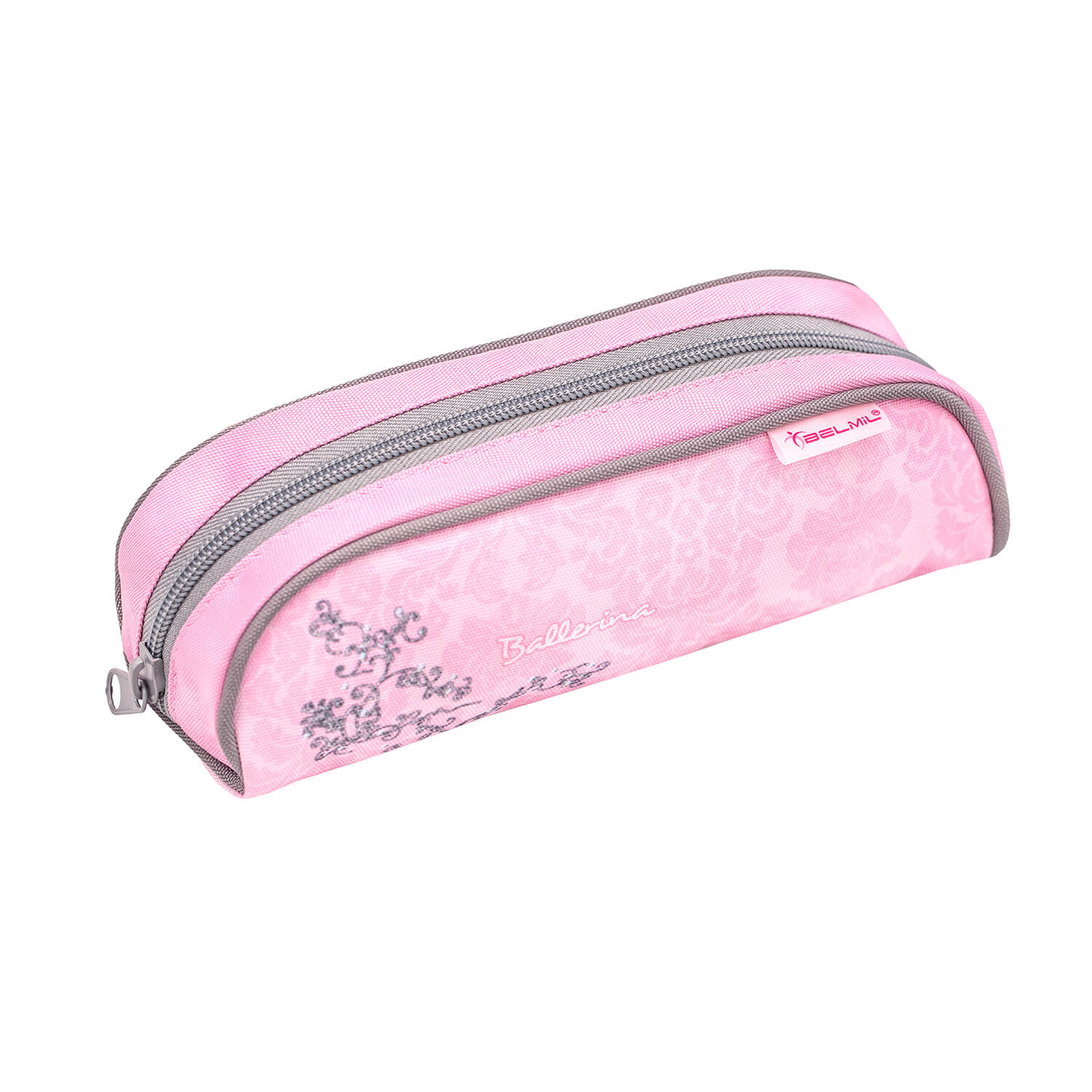 Stylish ballerina graphic featured on the Ergonomic School Bag from the Belmil Classy Ballerina set for young girls.