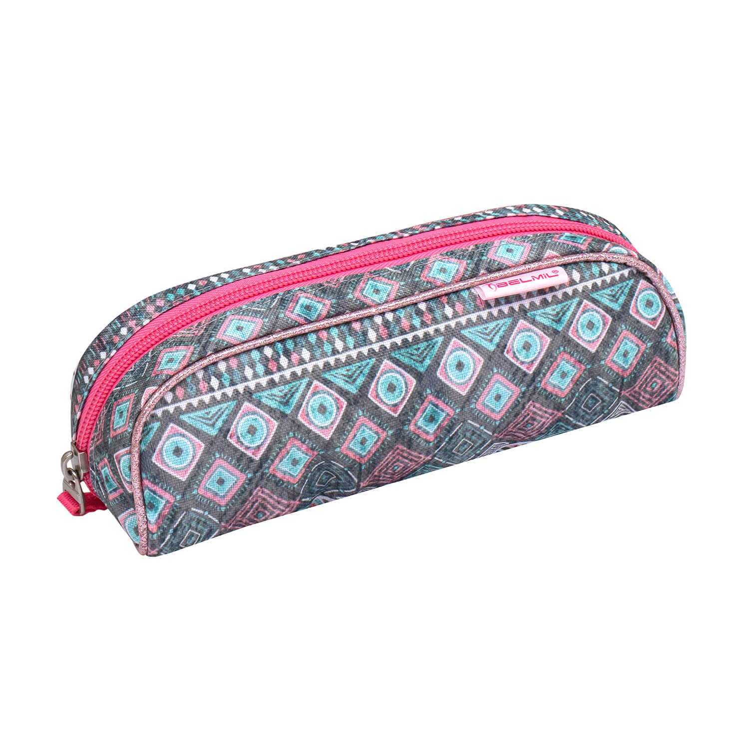 Reflective elements for safety on the Belmil Ergonomic School Bag Set for Girls 'Horse Aruba Blue' Design + Unicorn Raincoat – 4-Piece Back-to-School Bundle.