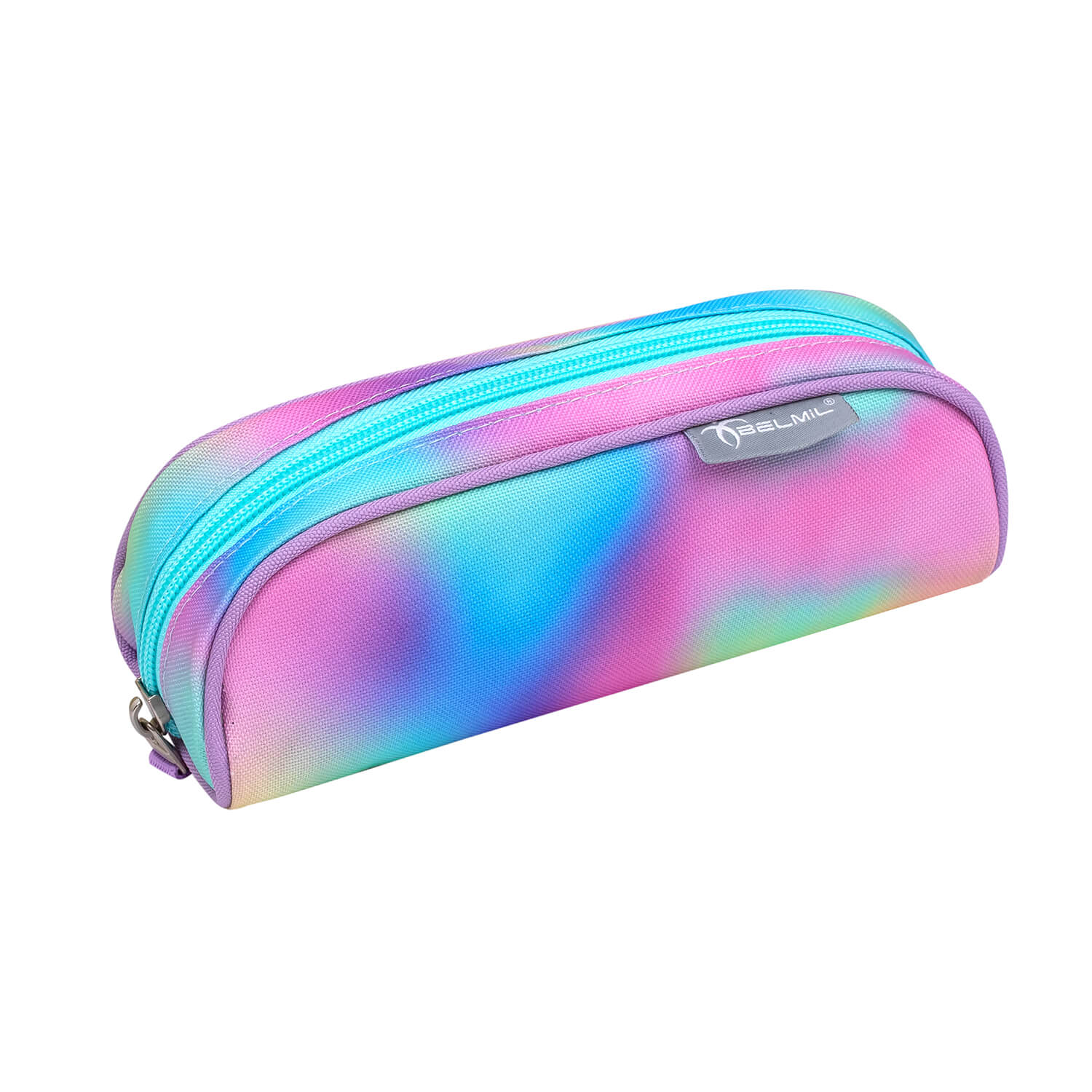 The Ergonomic School Bag Set for Girls – Belmil Classy Rainbow Color (5 pcs) with reflective details for visibility and safety during low light.