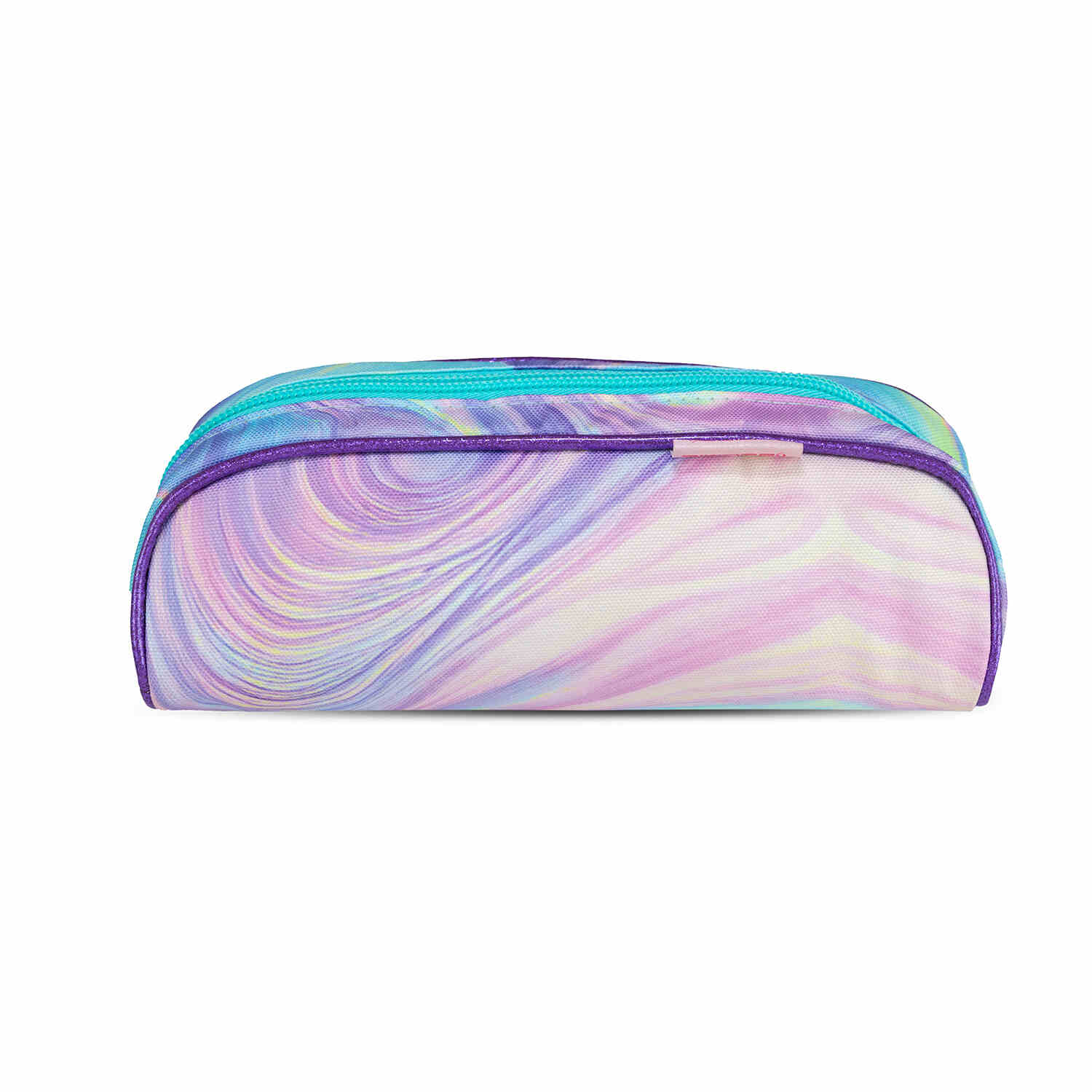 Cute details on the Ergonomic School Bag Set for Girls – Belmil Classy Unicorn Dream (4 pcs) featuring pastel rainbow swirls and unicorn graphics.