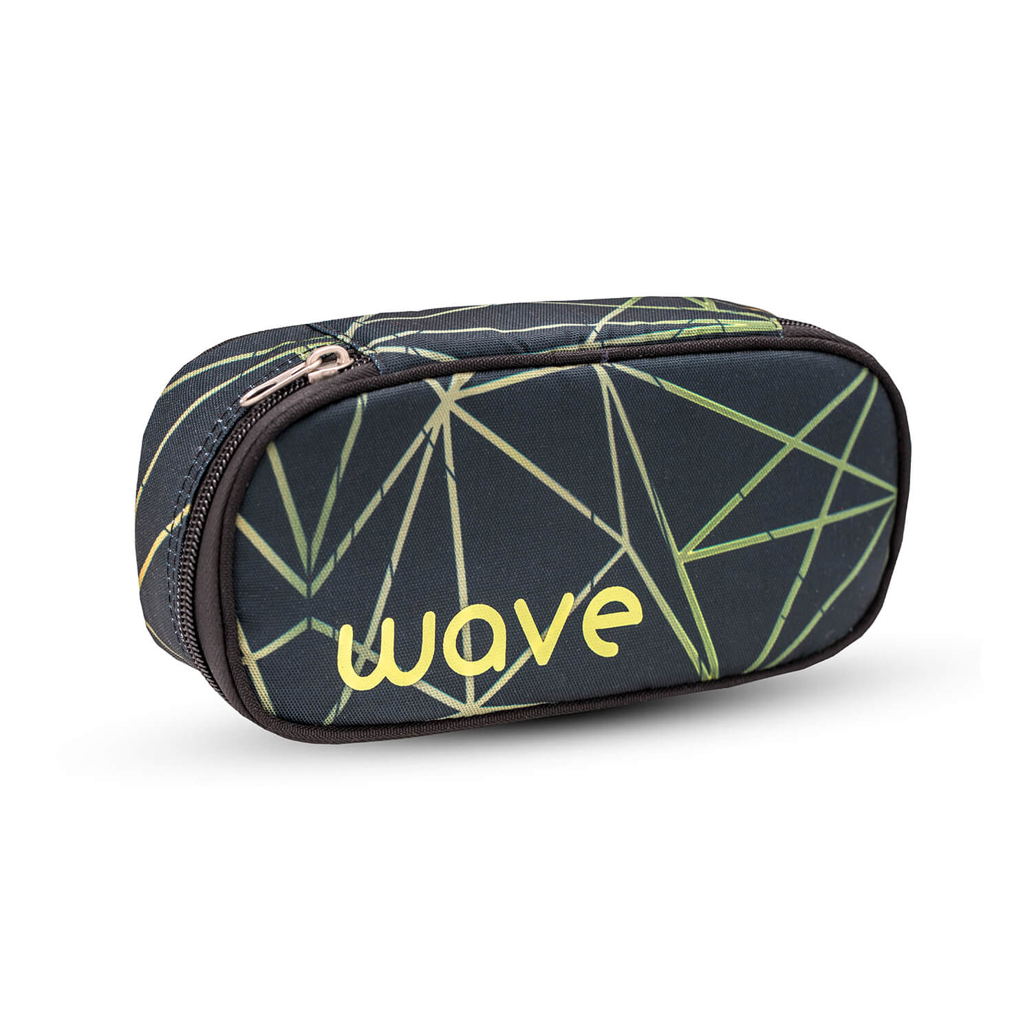 Wave Stripes Green Pencil pouch
