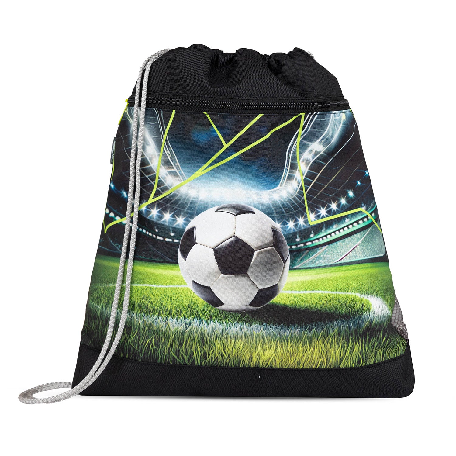 Reflective elements on the Ergonomic School Bag Set for Boys– Belmil Classy Champion's Kick (4 pcs) ensuring safety for kids.