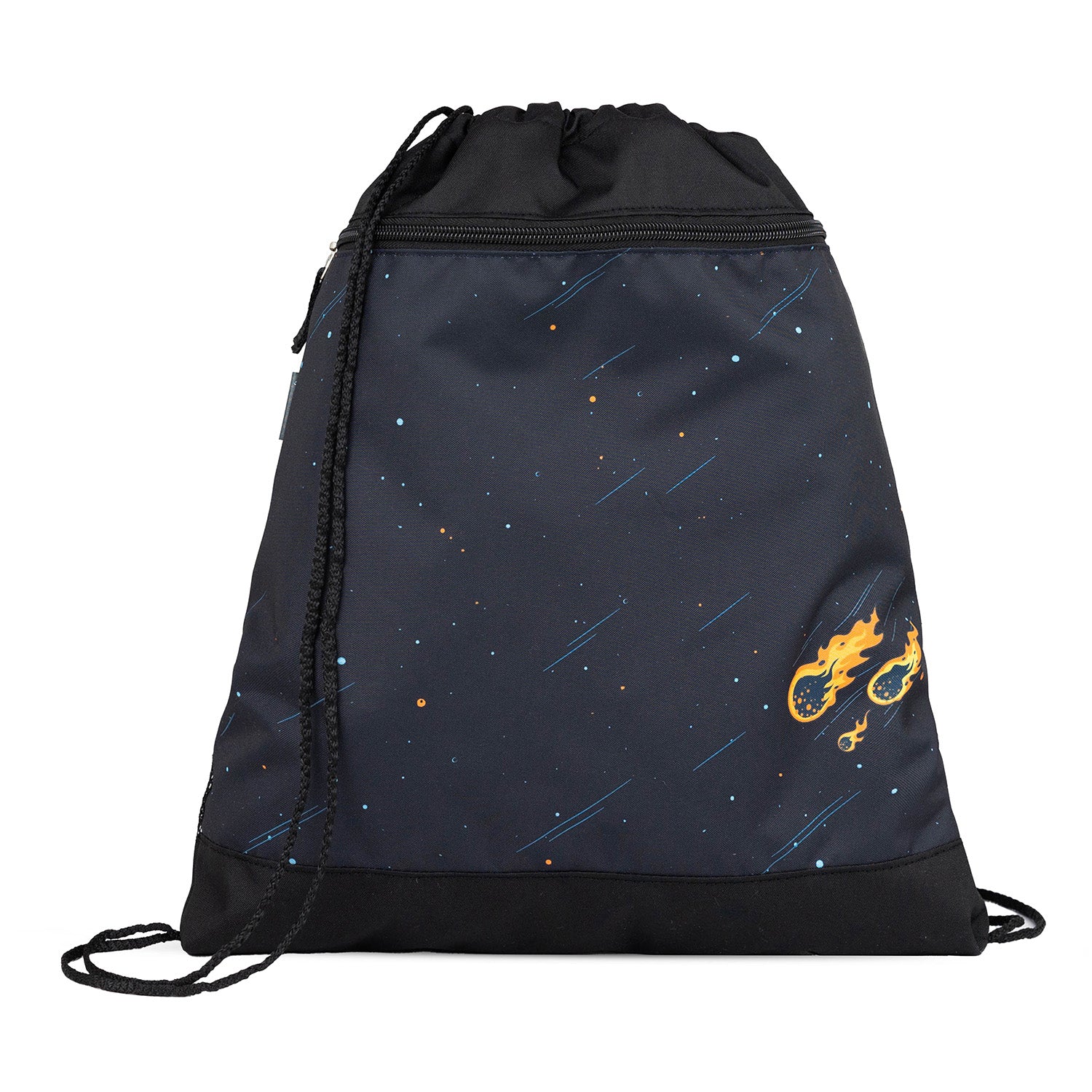The vibrant space and spaceship design on the Belmil Classy Ergonomic School Bag Set for Boys “Orion” Design + Dinosaur Raincoat – 5-Piece Back-to-School Bundle, inspiring adventure.