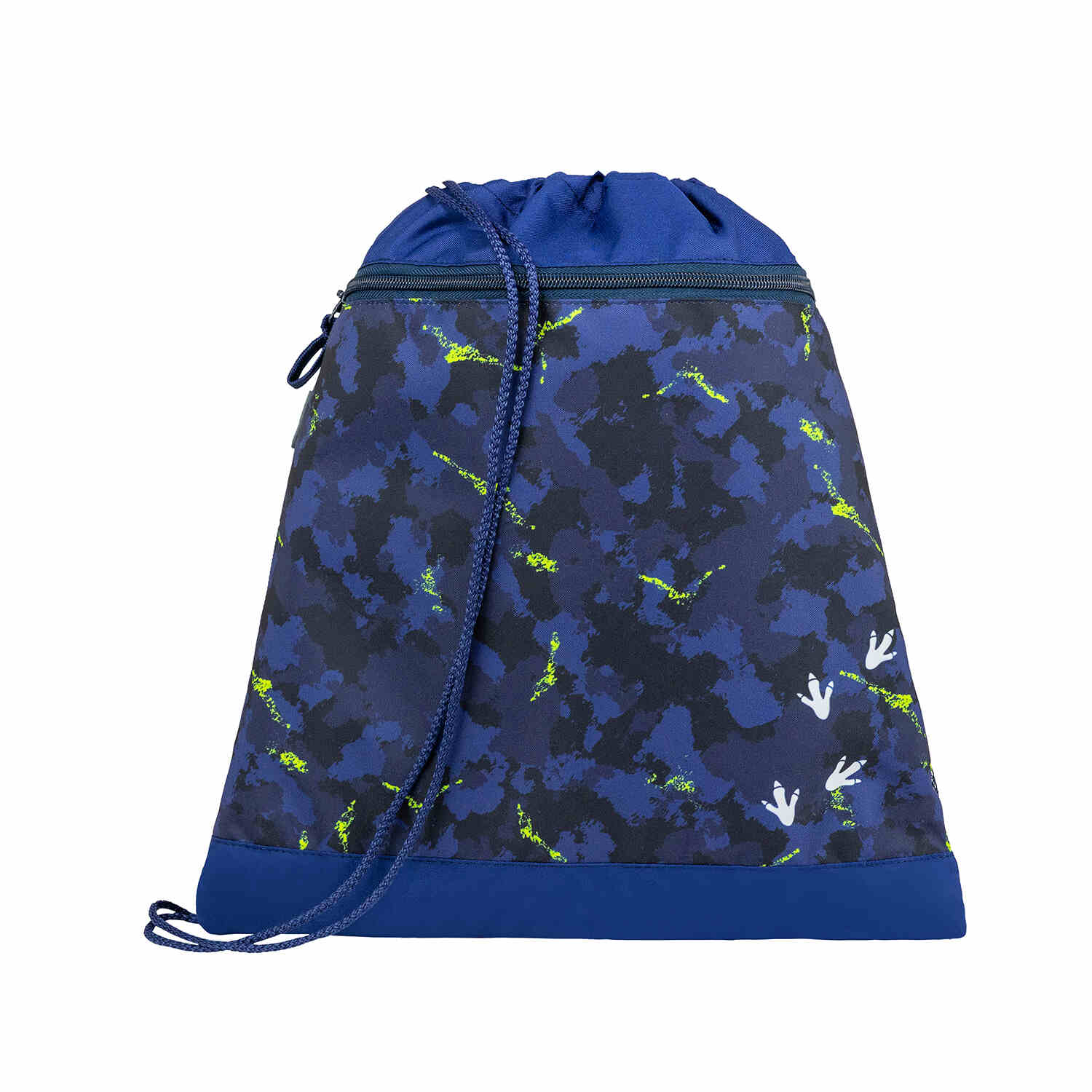 Belmil Compact T-rex School Bag Set – 5-Piece Ergonomic Backpack with AGR Certificate, Fidlock Buckle & 4 Decorative Patches displaying the unique dinosaur claw marks design on the backpack.