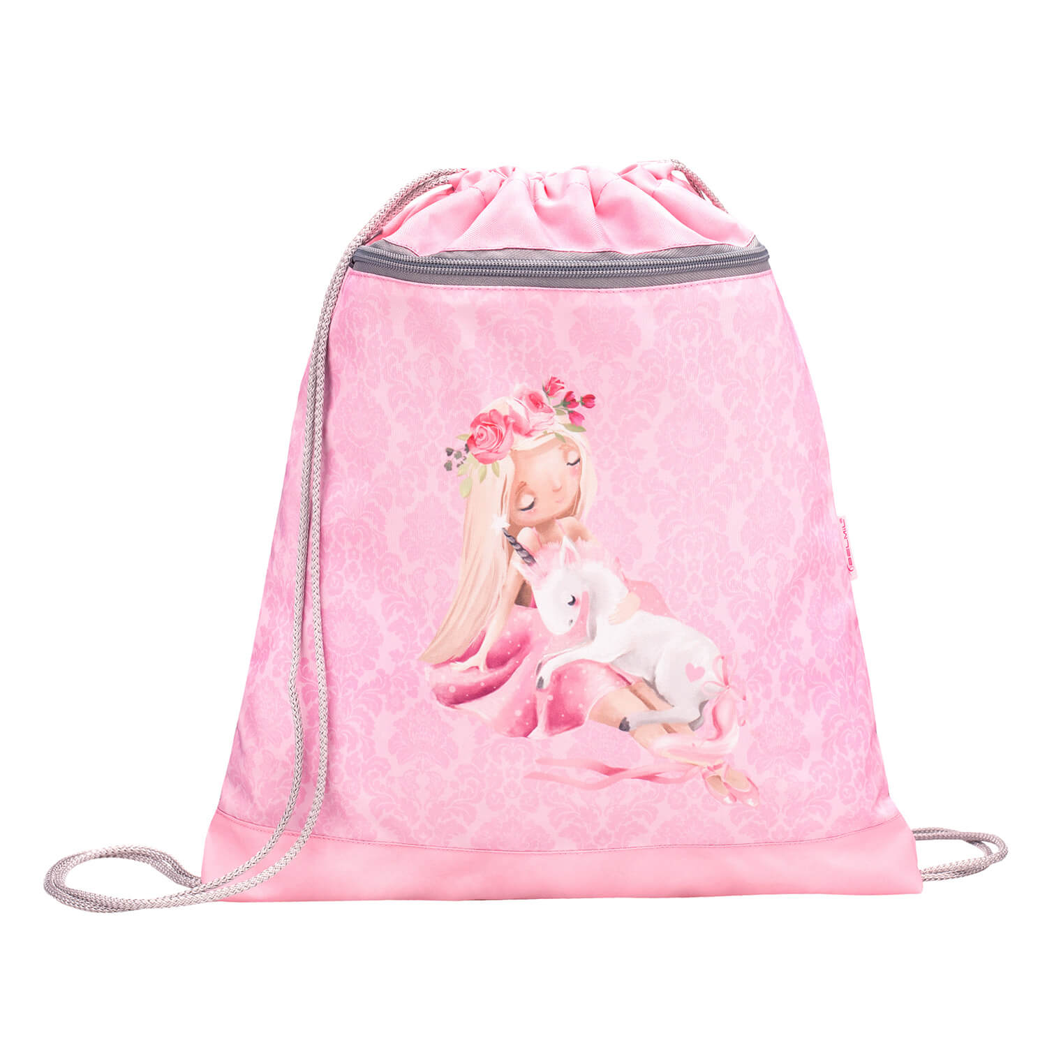 Complete view of the four-piece Ergonomic School Bag Set for Girls – Belmil Classy Ballerina, showcasing all components.