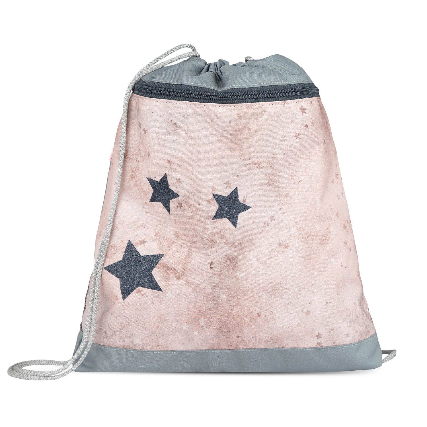 The full Belmil Compact Ergonomic School Bag Set “Cute Doe” Design including the backpack, gym bag, pencil cases, and Unicorn raincoat, emphasizing its 5-piece functionality for girls.