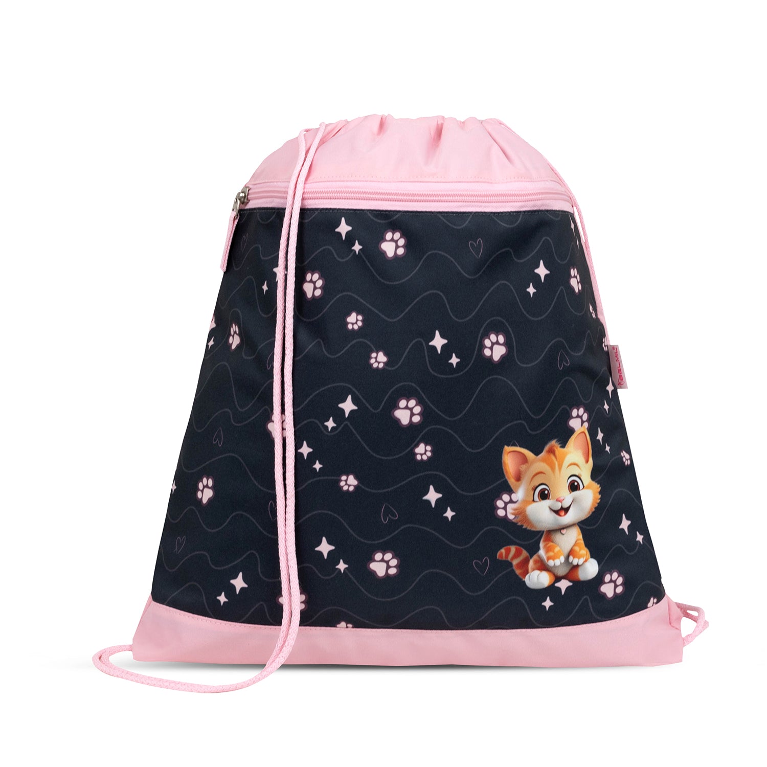 The spacious design of Belmil Classy Ergonomic School Bag Set for Girls 'Cute Kitten' perfect for storing books and school essentials.
