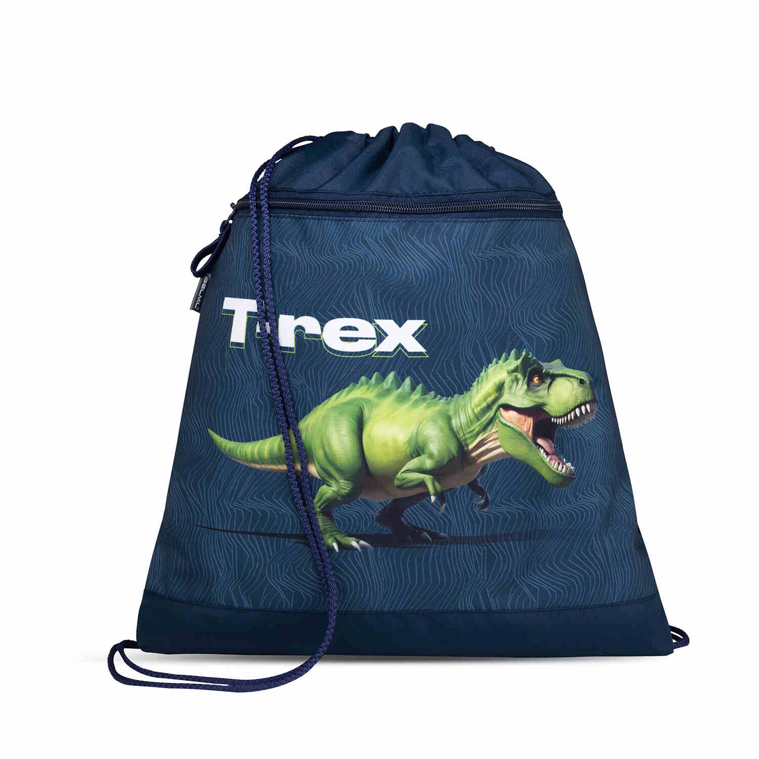 The Ergonomic School Bag Set for Boys – Belmil Classy King Dino (5 pcs) illustrating the complete 5-piece set including a gym bag and pencil case.