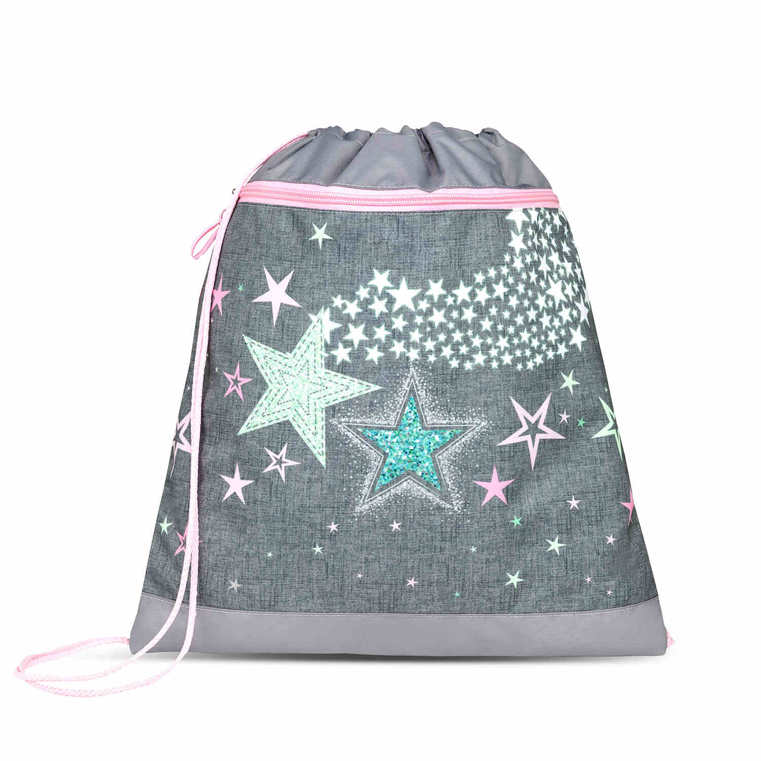 The Mini-Fit Shine Bright schoolbag set 4 pcs with spacious inner compartments, essential for A4 format books. Ergonomic School Bag Set for Girls – Belmil Mini-Fit Shine Bright (4 pcs).
