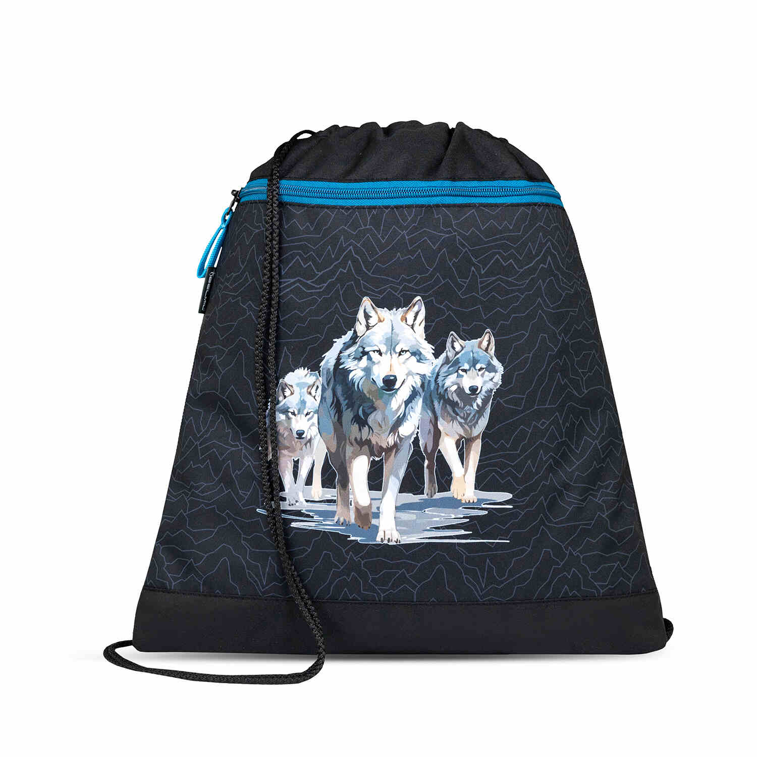 Ergonomic School Bag Set for Boys – Belmil Mini-Fit Wolves Pack (4 pcs) showcasing the multi-pocket design ideal for organization and convenience.