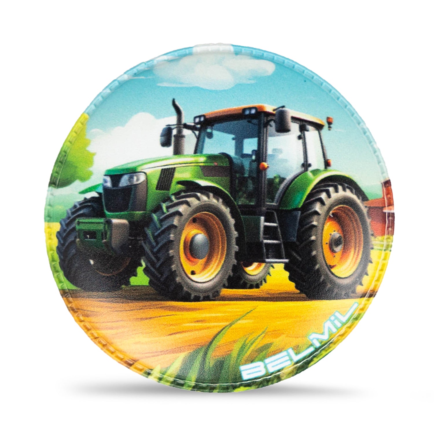 Belmil Patch Set – 3-Piece Velcro Patches 'Hardworking Farmer' displayed on a backpack, showcasing fun designs perfect for kids.