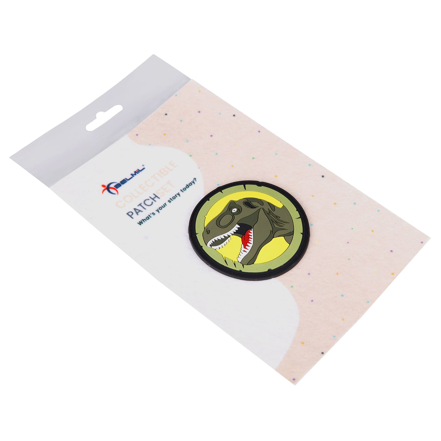Velcro Gummi Patch Green T-rex