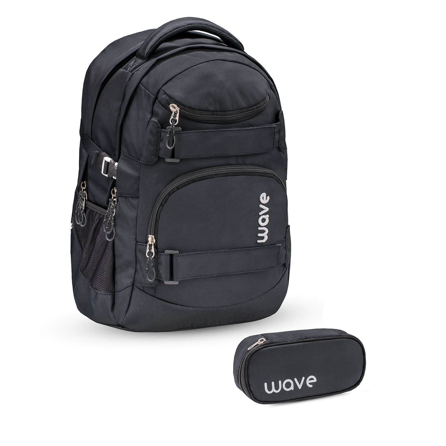 Wave Infinity Black Schulrucksack Set 2 tlg.