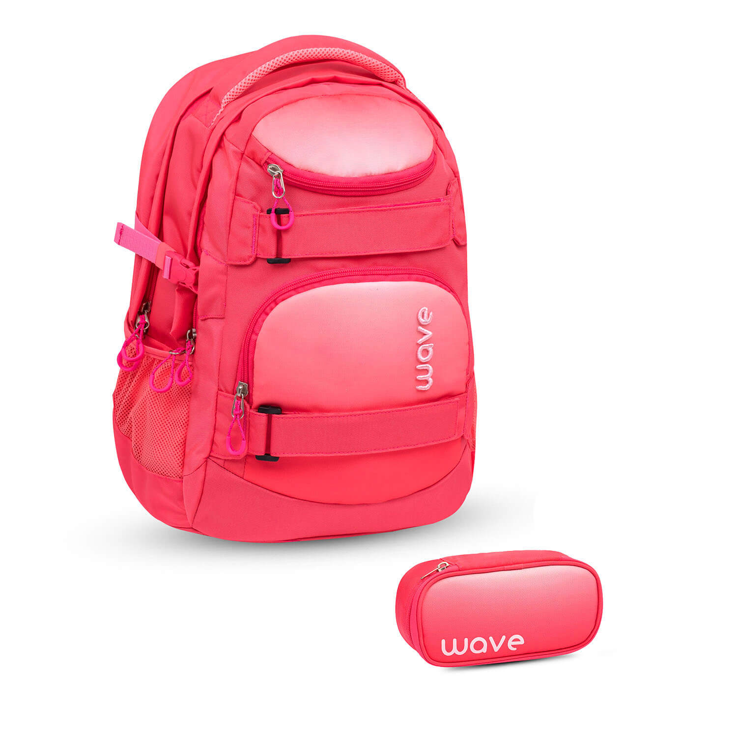Wave Infinity Ombre Coral Paradise Schulrucksack Set 2 tlg.