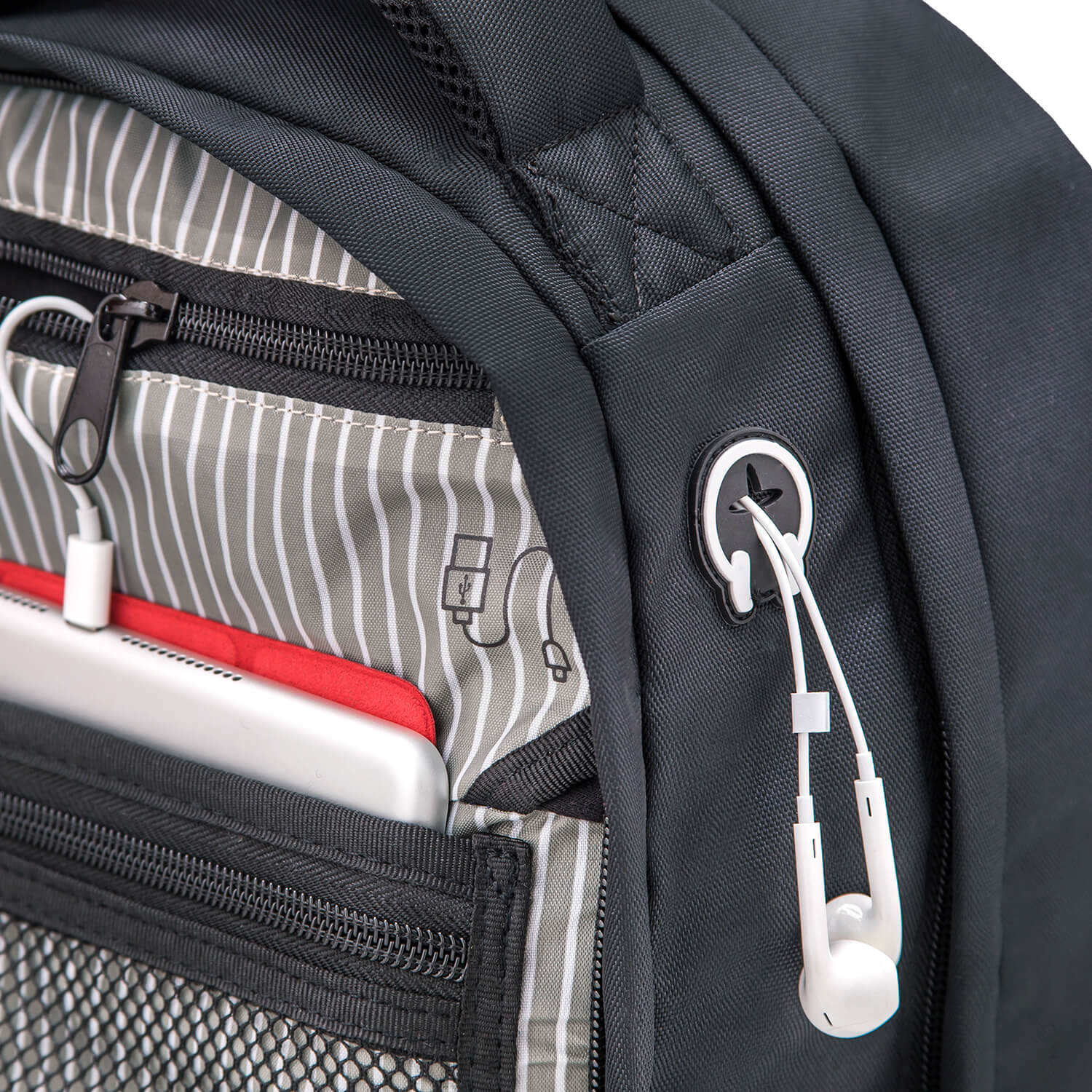 Wave Infinity Black Schulrucksack Set 3 tlg.