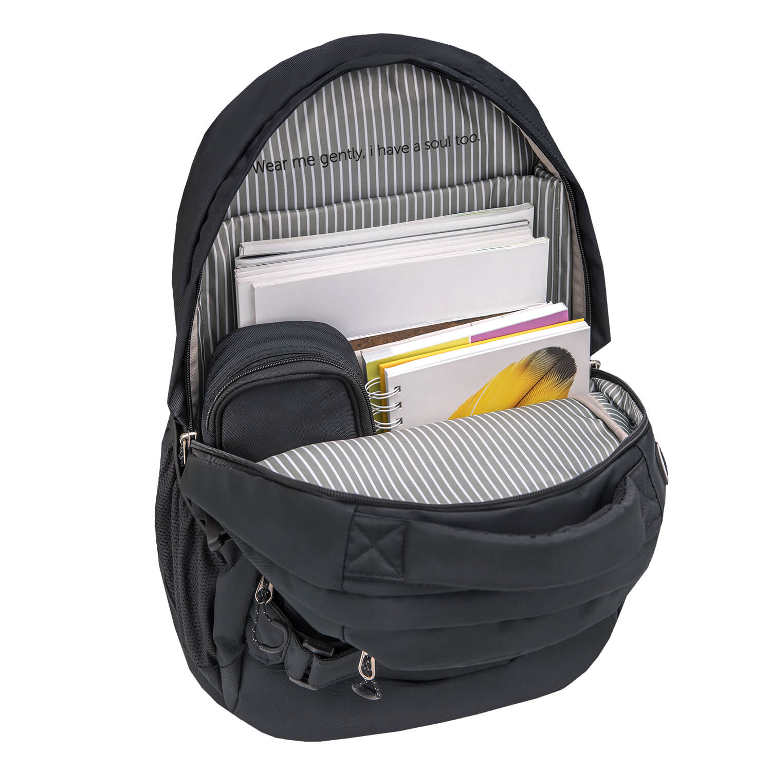 Wave Infinity Black school backpack