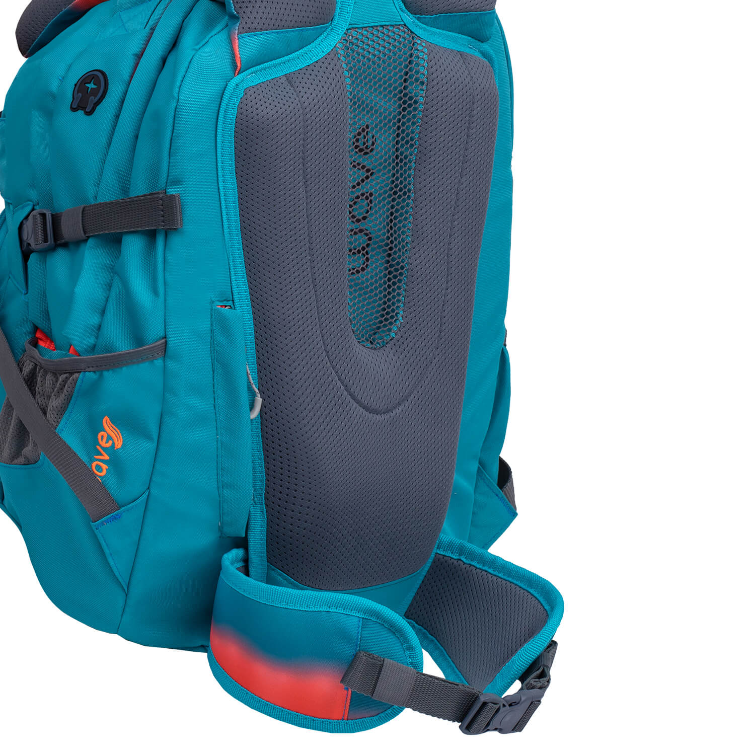 Wave Infinity Ombre Neon Orange And Bluebird school backpack Set 2 Pcs