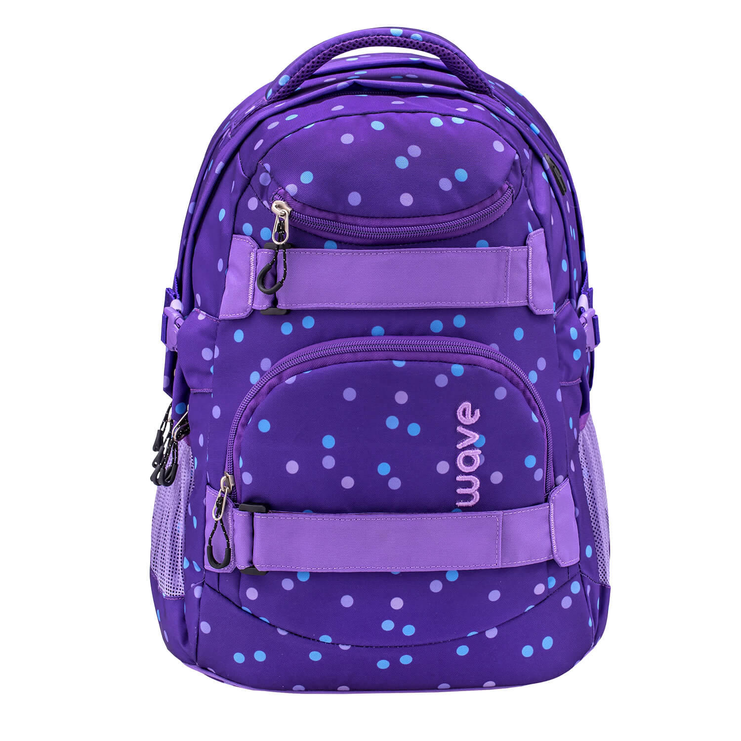 Wave Infinity Purple Dots Schulrucksack Set 3 tlg.