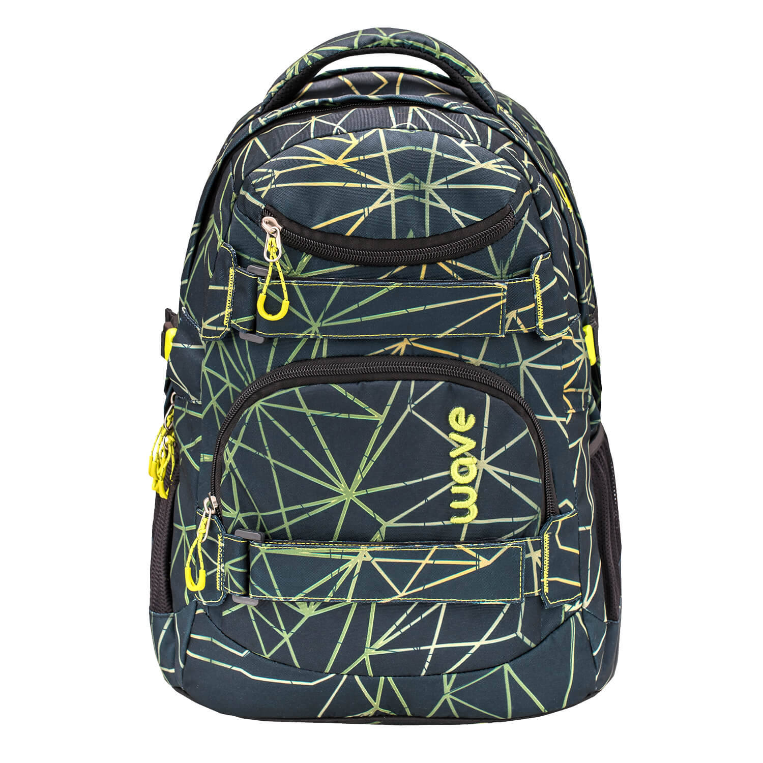 Wave Infinity Stripes Green Schulrucksack Set 3 tlg.