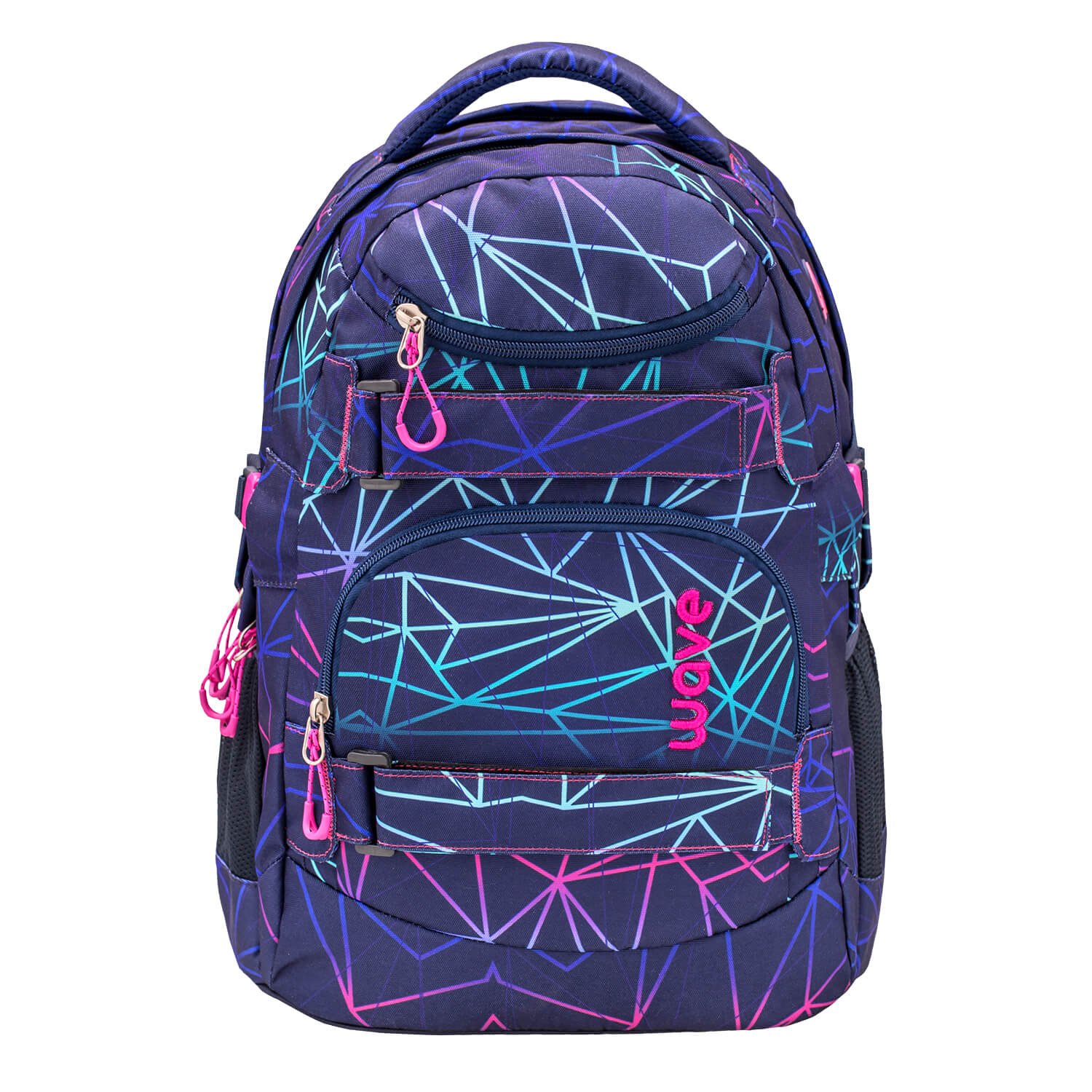 Wave Infinity Stripes Purple Schulrucksack Set 3 tlg.