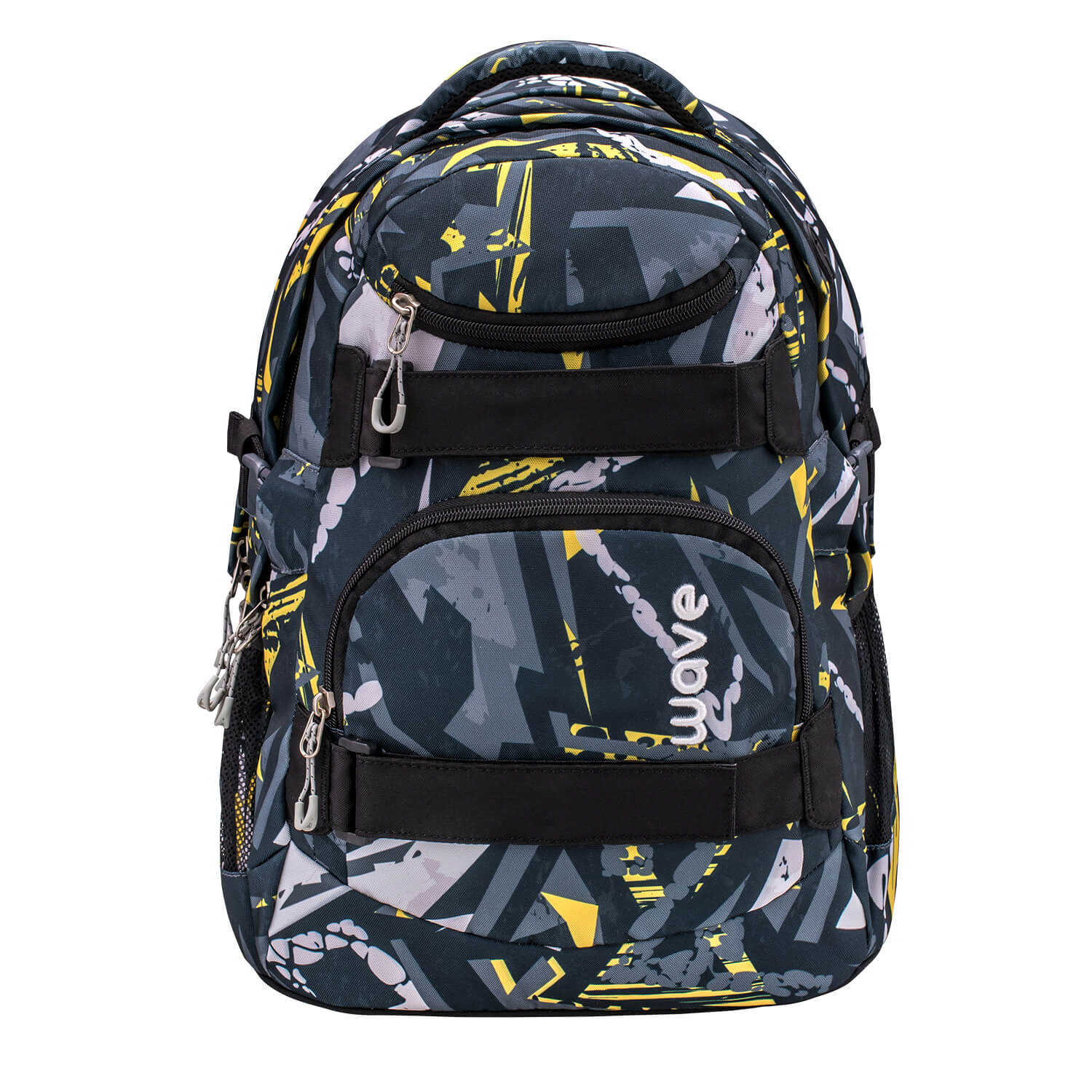 Wave Infinity Yellow Graffiti school backpack Set 2 Pcs
