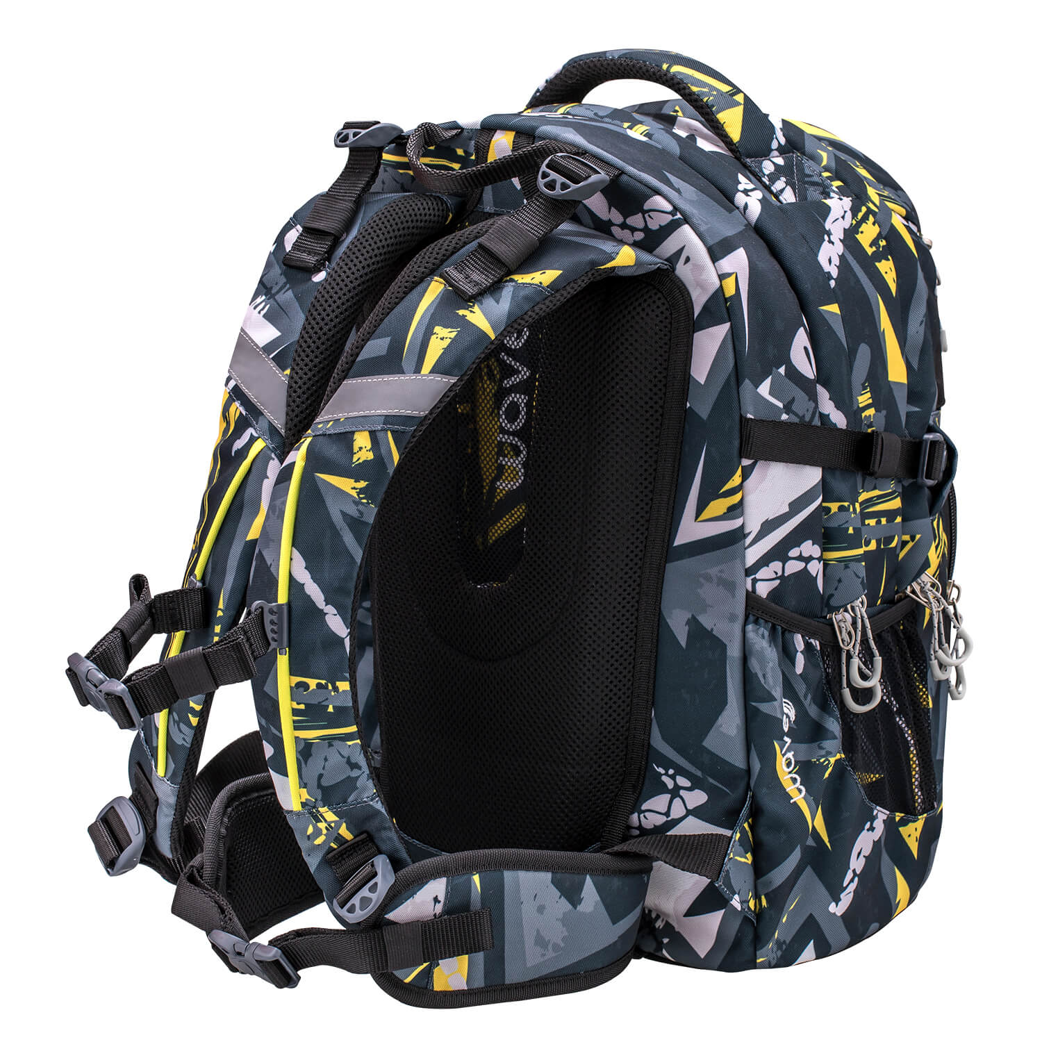 Wave Infinity Yellow Graffiti Schulrucksack