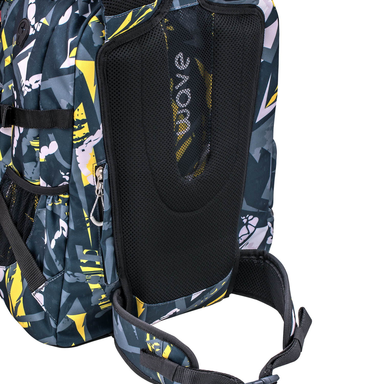 Wave Infinity Yellow Graffiti Schulrucksack