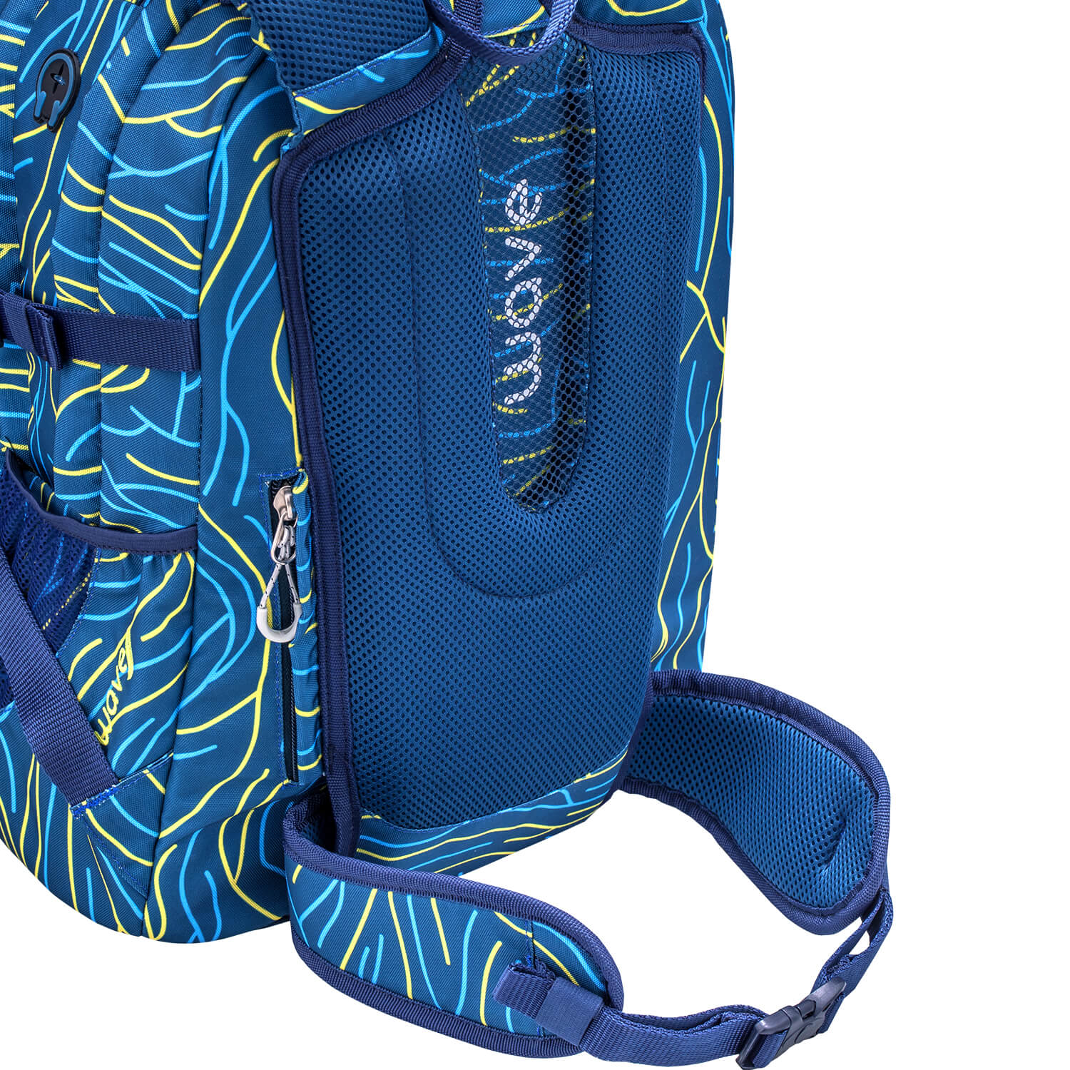 Wave Infinity Yellow Lines school backpack Set 2 Pcs