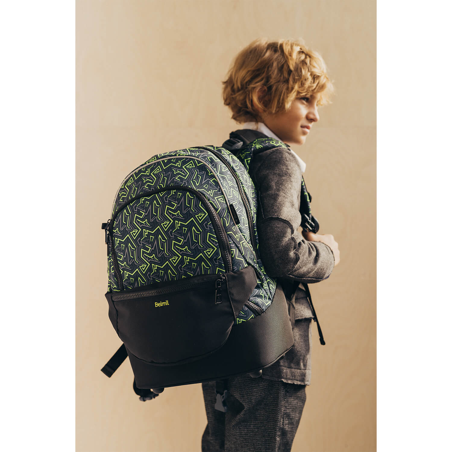 Premium Backpack & Fanny Pack Iguana Schoolbag 2pcs.