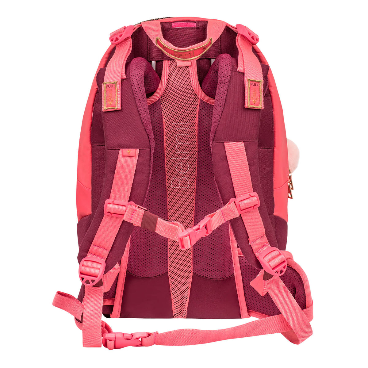 Premium Backpack & Fanny Pack Coral Schoolbag 2pcs.