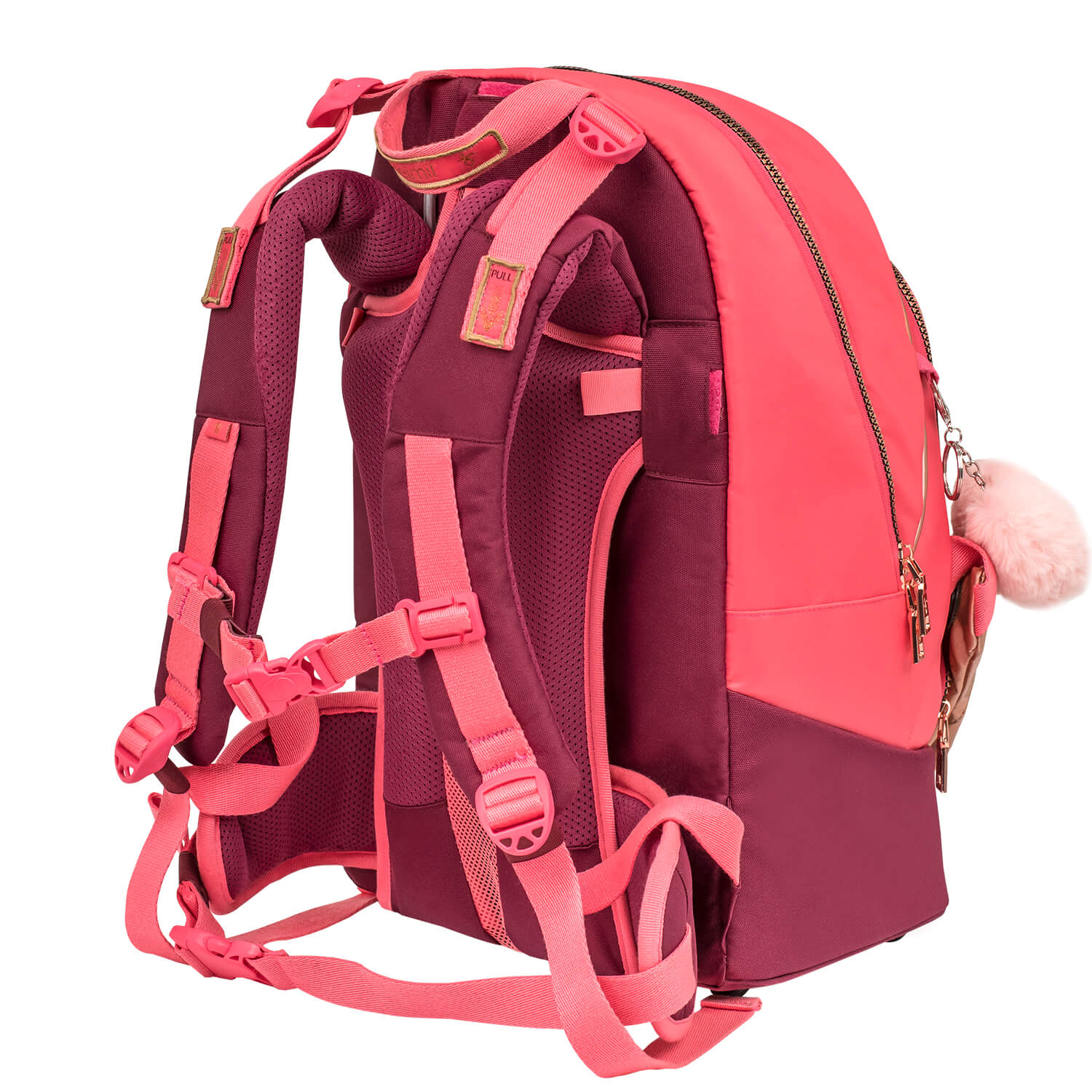 Premium Backpack & Fanny Pack Coral Schulranzen 2tlg.