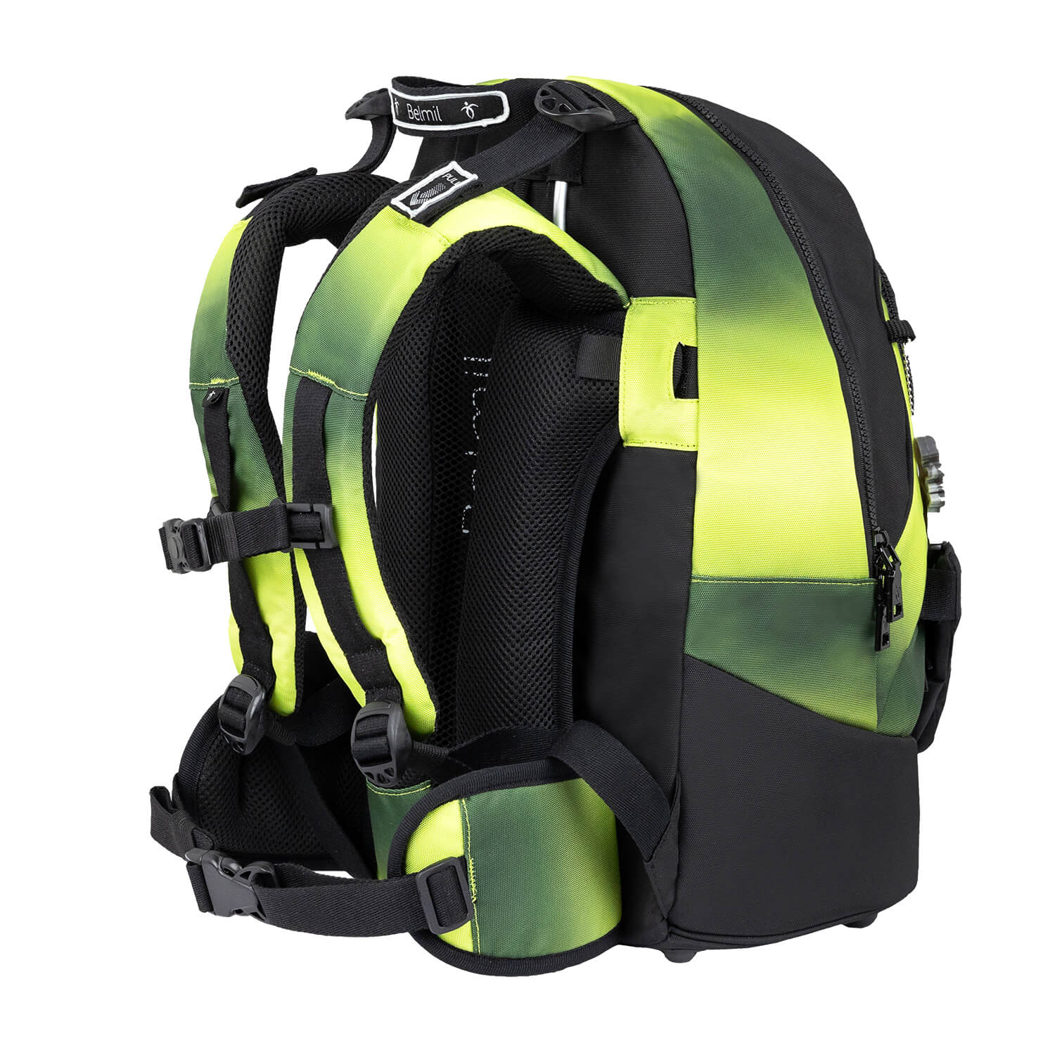 Premium Backpack & Fanny Pack Black Green Schulranzen 2tlg.