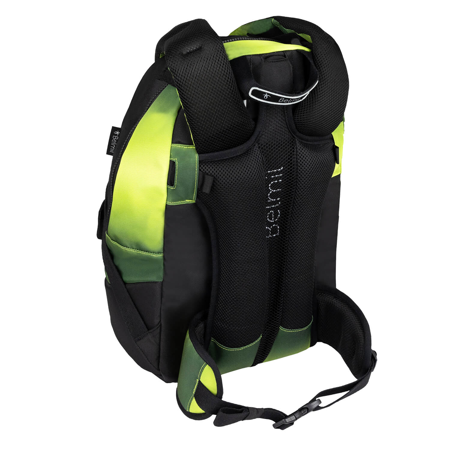Premium Backpack & Fanny Pack Black Green Schulranzen 2tlg.