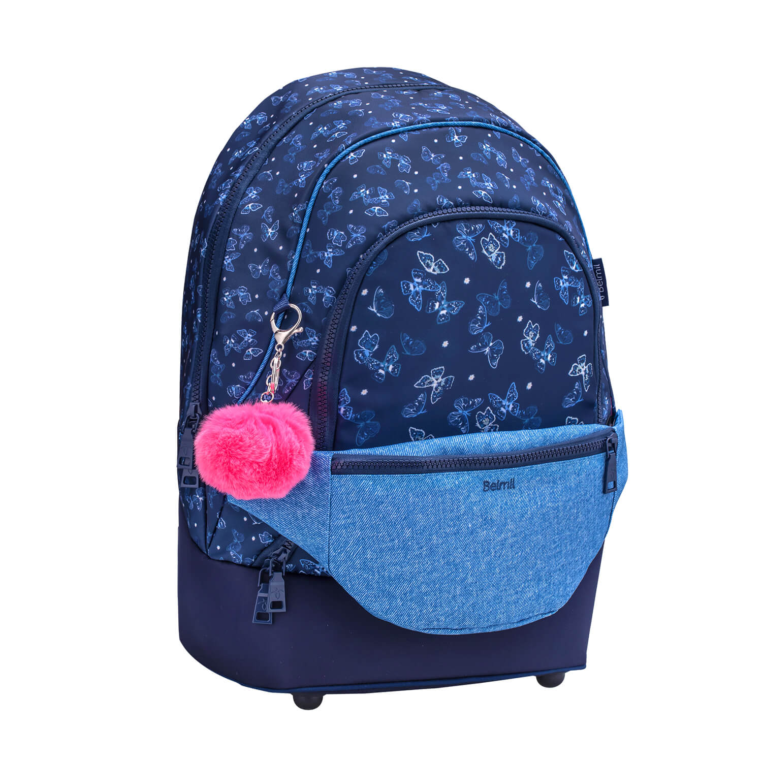 Premium Backpack & Fanny Pack Sapphire Schulranzen 2tlg.