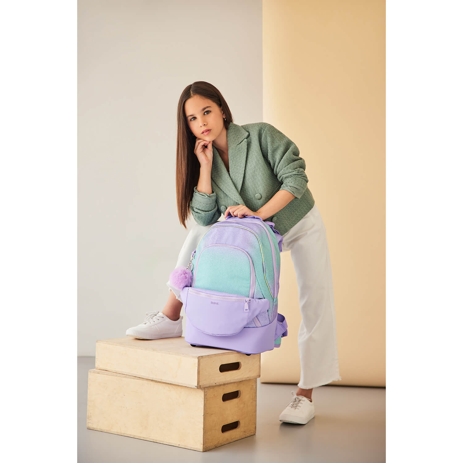 Premium Backpack & Fanny Pack Serenity Schulranzen 2tlg.