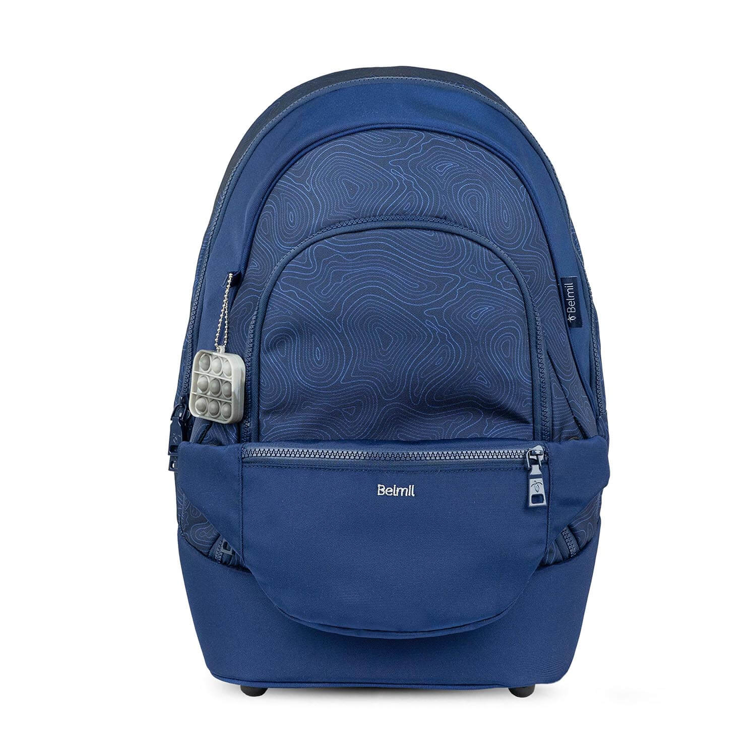 Premium Backpack & Fanny Pack Topographic Schoolbag 2pcs.