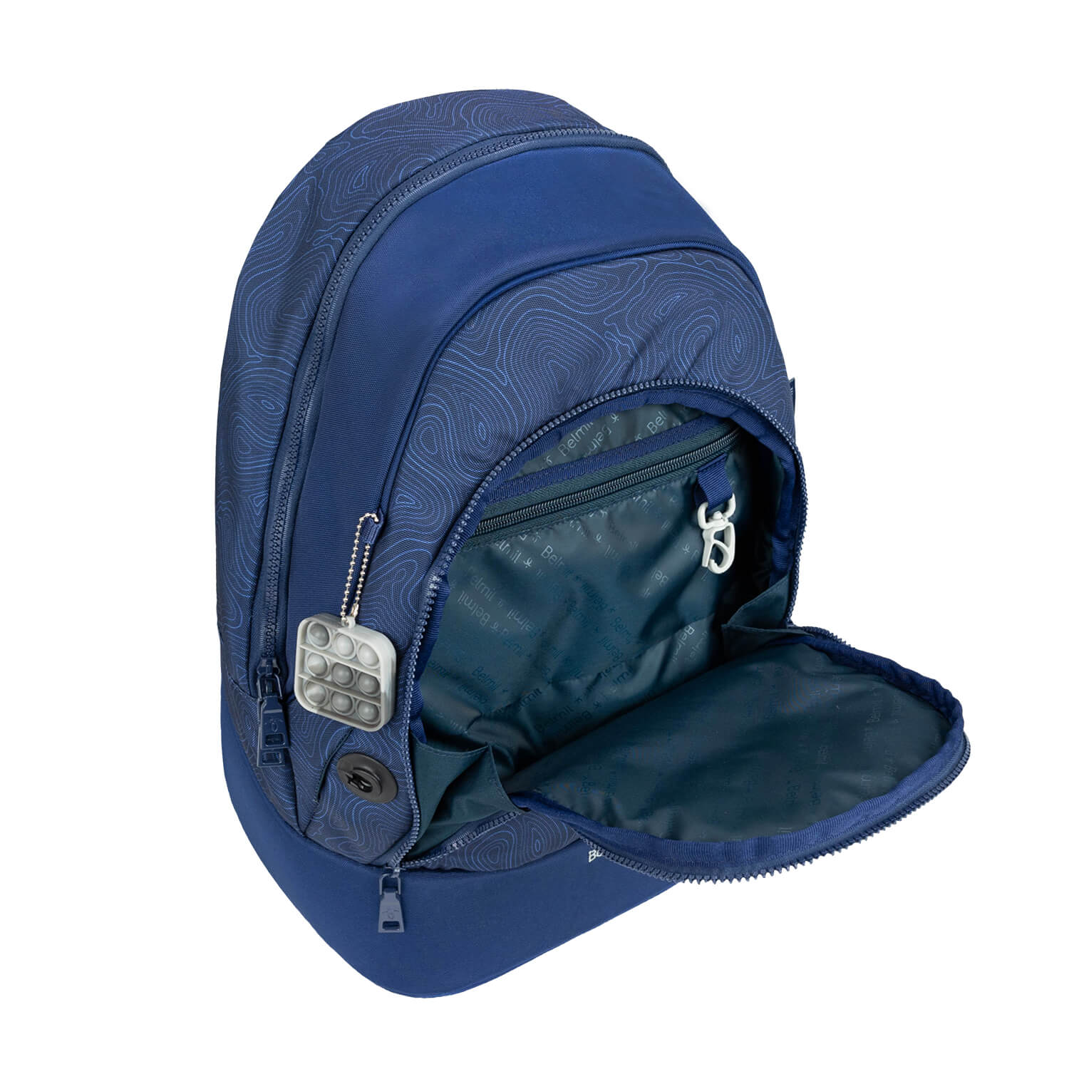 Premium Backpack & Fanny Pack Topographic Schulranzen 2tlg.