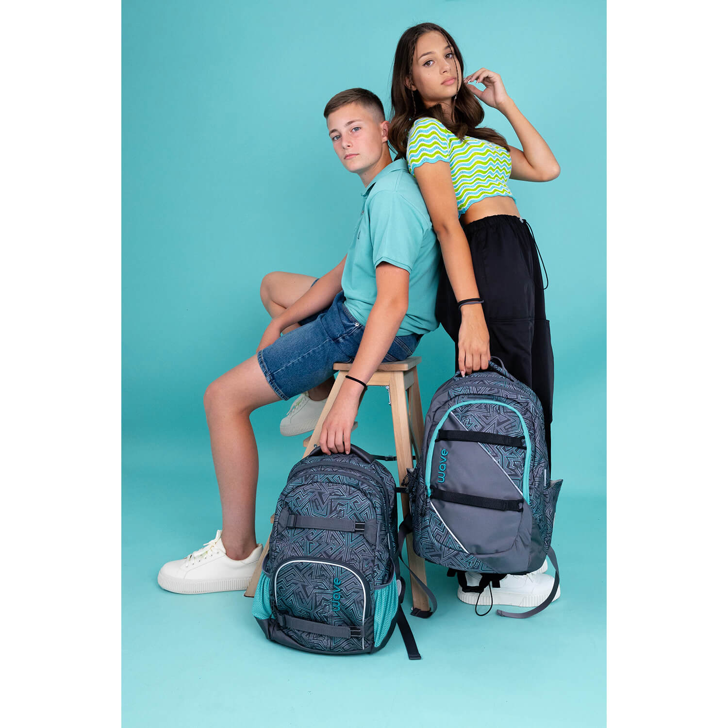 Wave Prime Chaos Lagoon Schulrucksack