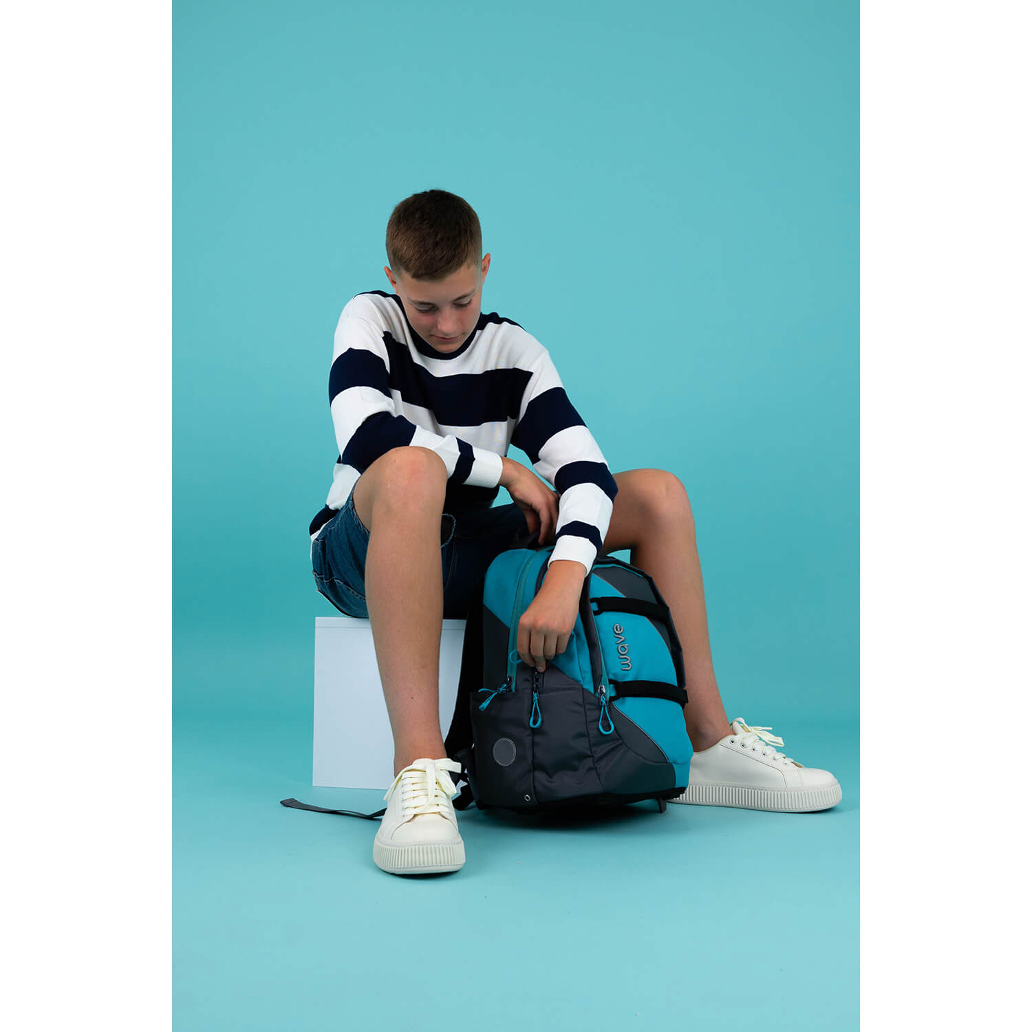 Wave Prime Gradient Aurora school backpack